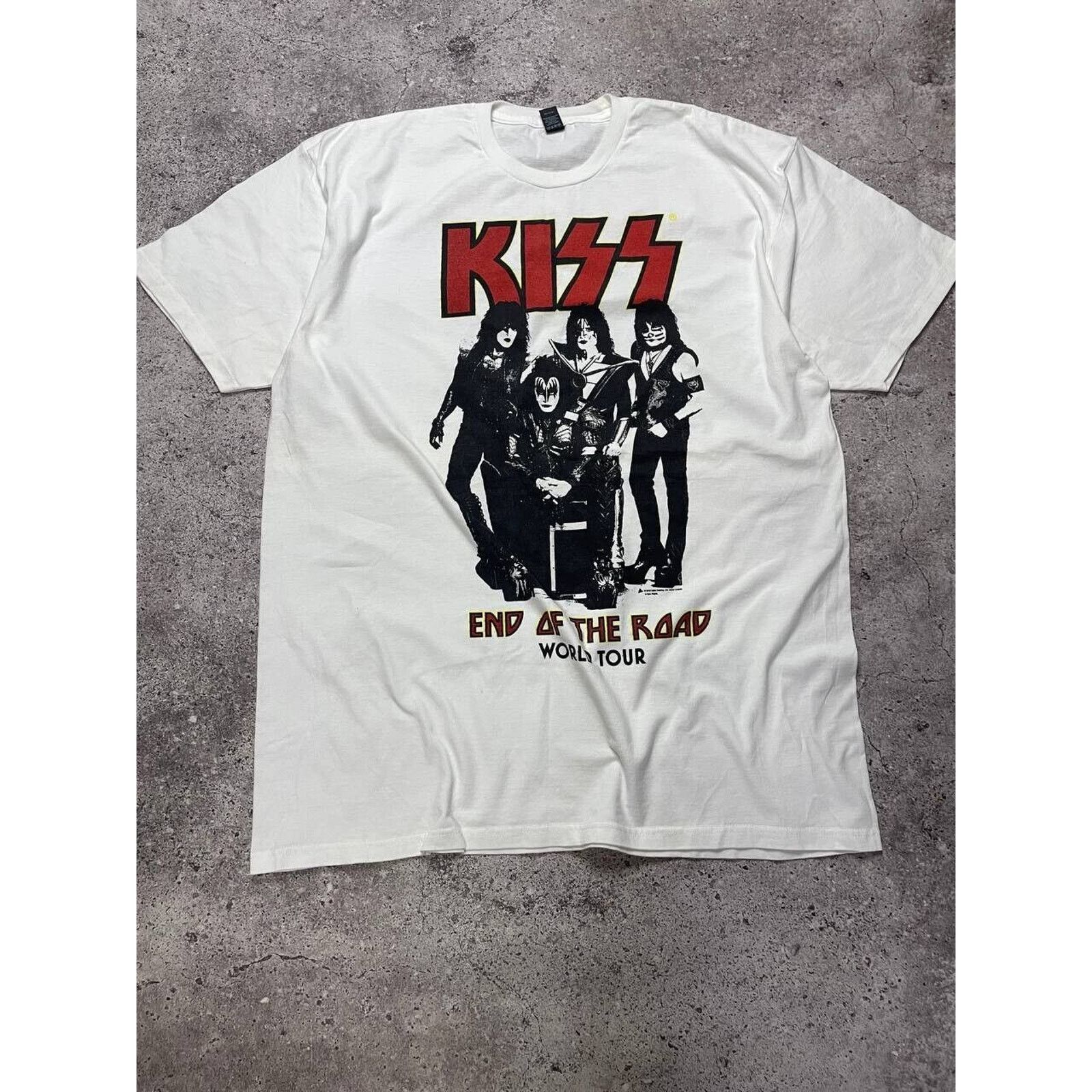 KISS KISS Band XL White T-Shirt End the Road World Tour 2019 Rock Size US XL / EU 56 / 4 - 1 Thumbnail