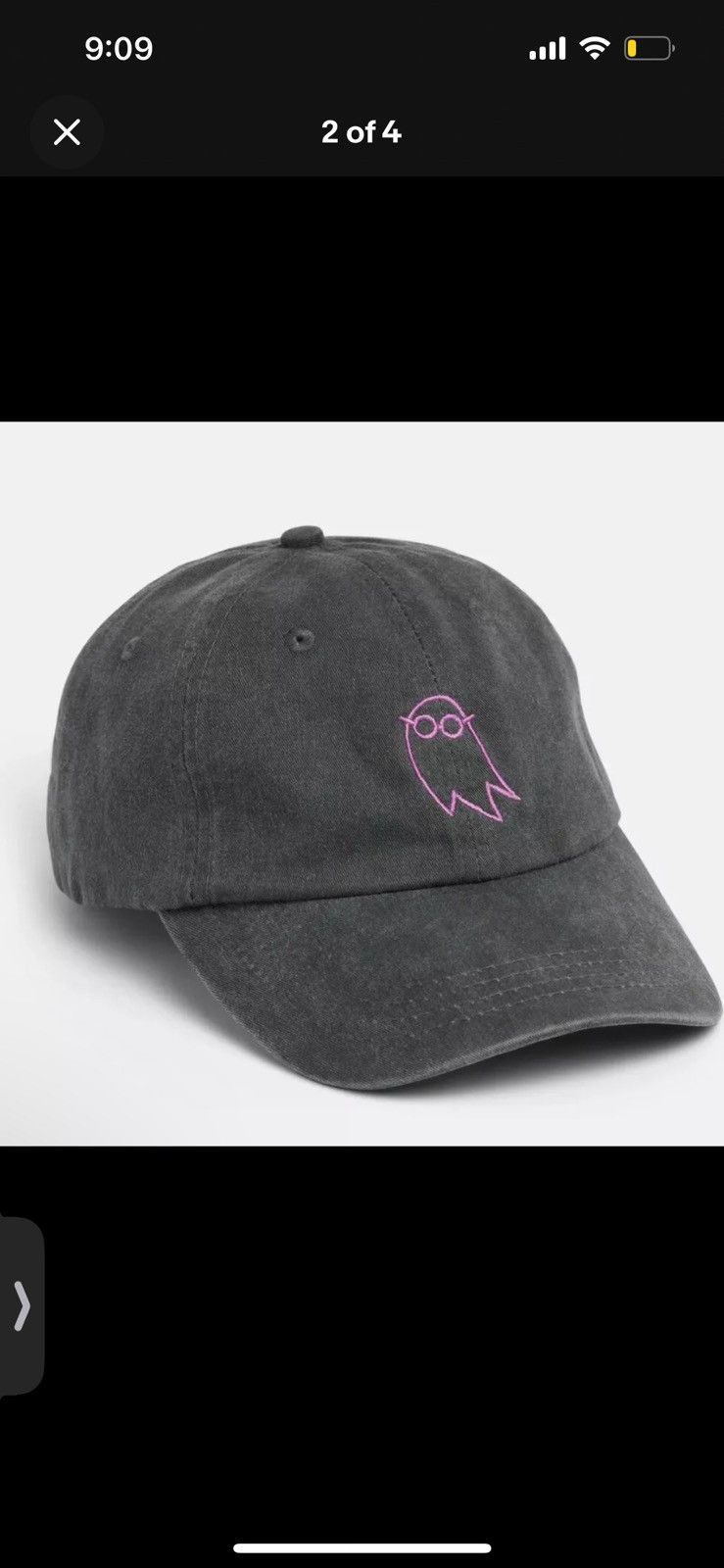 A24 I Saw The TV Glow The Pink Opaque Cap Ghost baseball hat A24 Size ONE SIZE - 2 Thumbnail