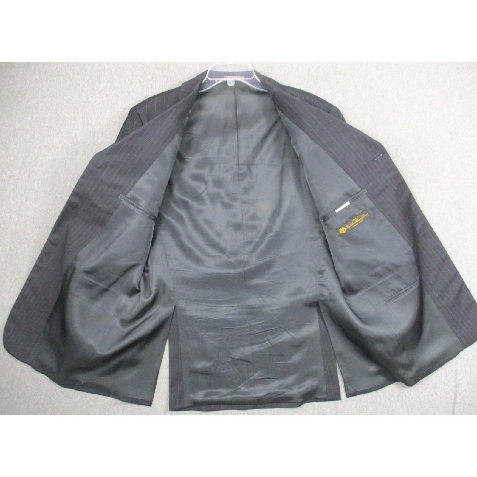 Loro Piana Loro Piana Suit Jacket Mens 44R Gray Pinstripe Three Button Sport Coat Italy Size 44R - 3 Thumbnail