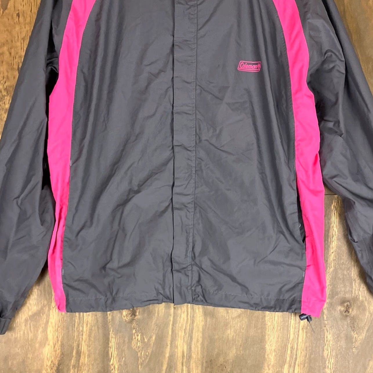 Pinko Coleman Jacket Gray Pink Windbreaker Womens Zip Up 100% Nylon L XL Hooded Full Zip Casual Outdoors Size L / US 10 / IT 46 - 3 Thumbnail