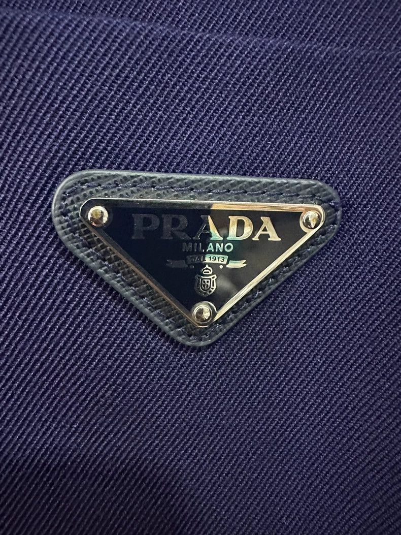 Prada Prada Blue Triangle Logo Jacket Size L -2505 Size US L / EU 52-54 / 3 - 3 Thumbnail