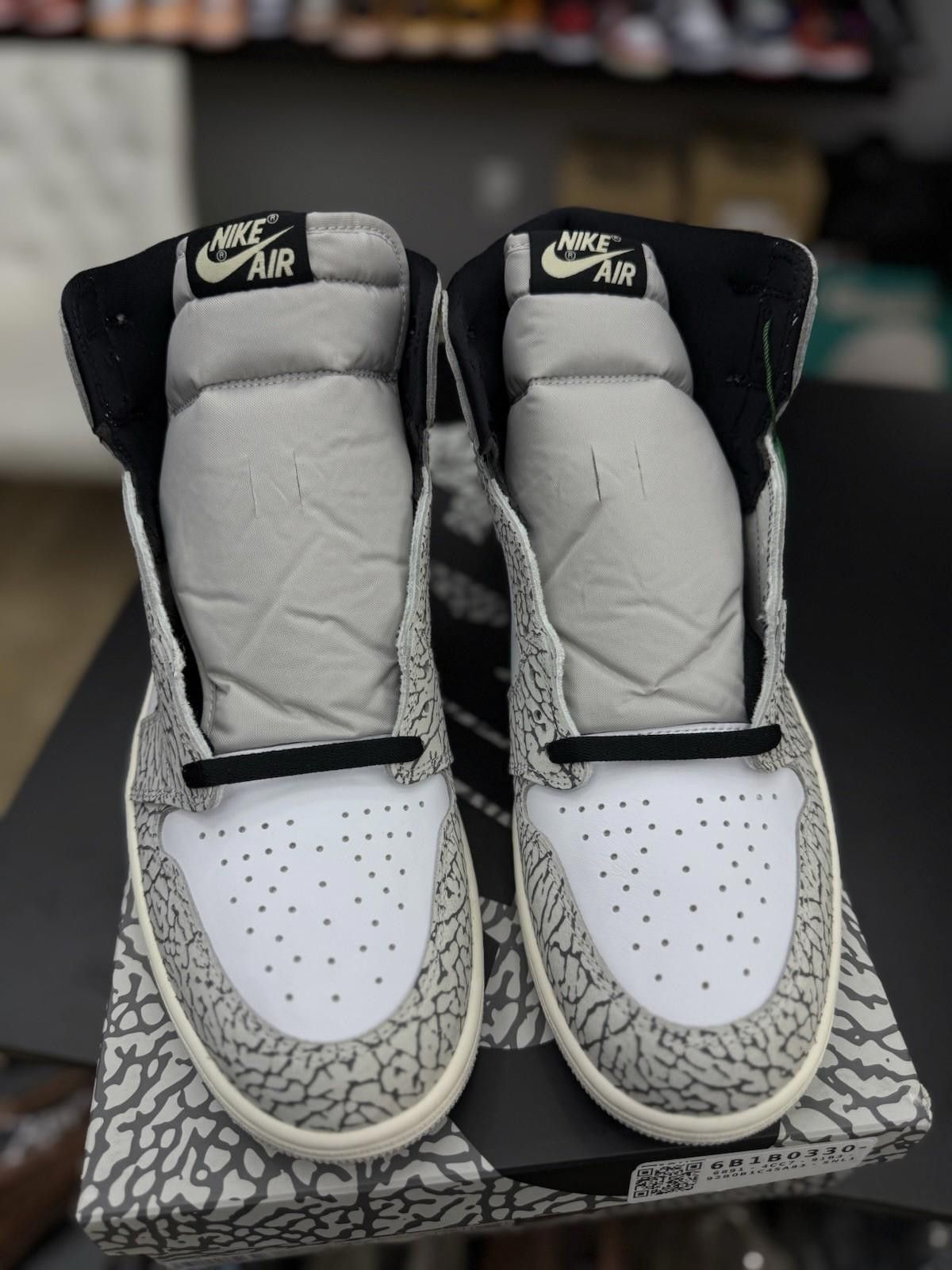 Jordan Brand Size 13 - Air Jordan 1 Retro OG High White Cement Black Size US 13 / EU 46 - 6 Thumbnail