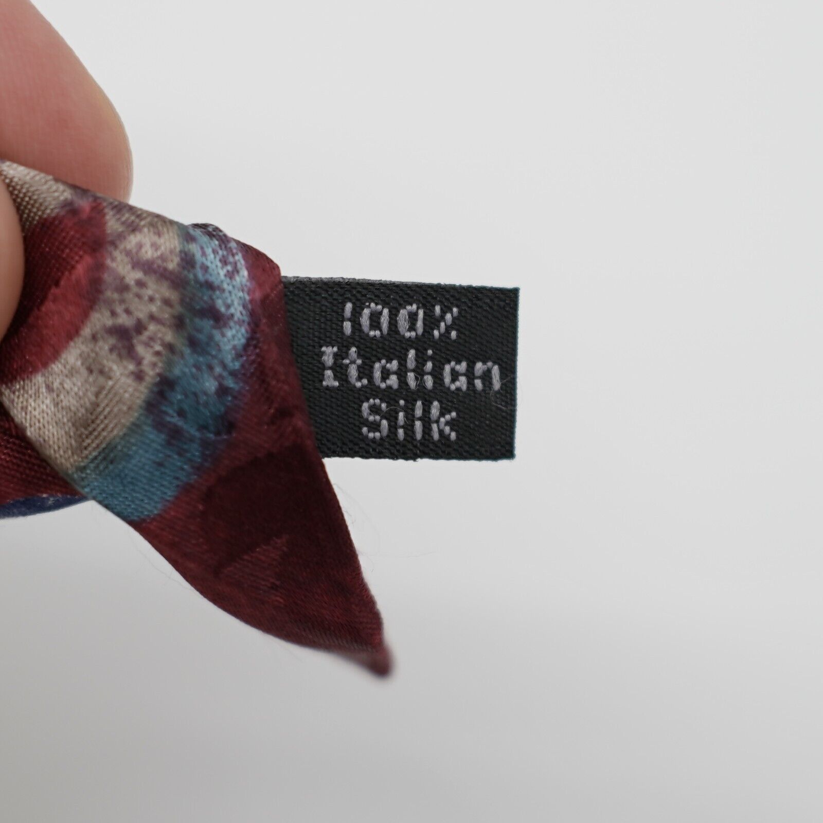 Halston III Halston 3 Abstract Red Paisley Print Wide Silk Tie Size ONE SIZE - 4 Thumbnail