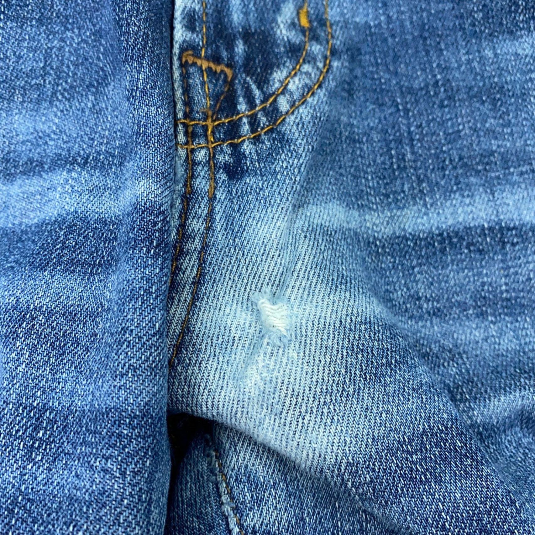 Denime AG Adriano Goldschmied The Graduate Jeans 34 Blue Denim Tailored Leg Mens Size US 34 / EU 50 - 6 Thumbnail