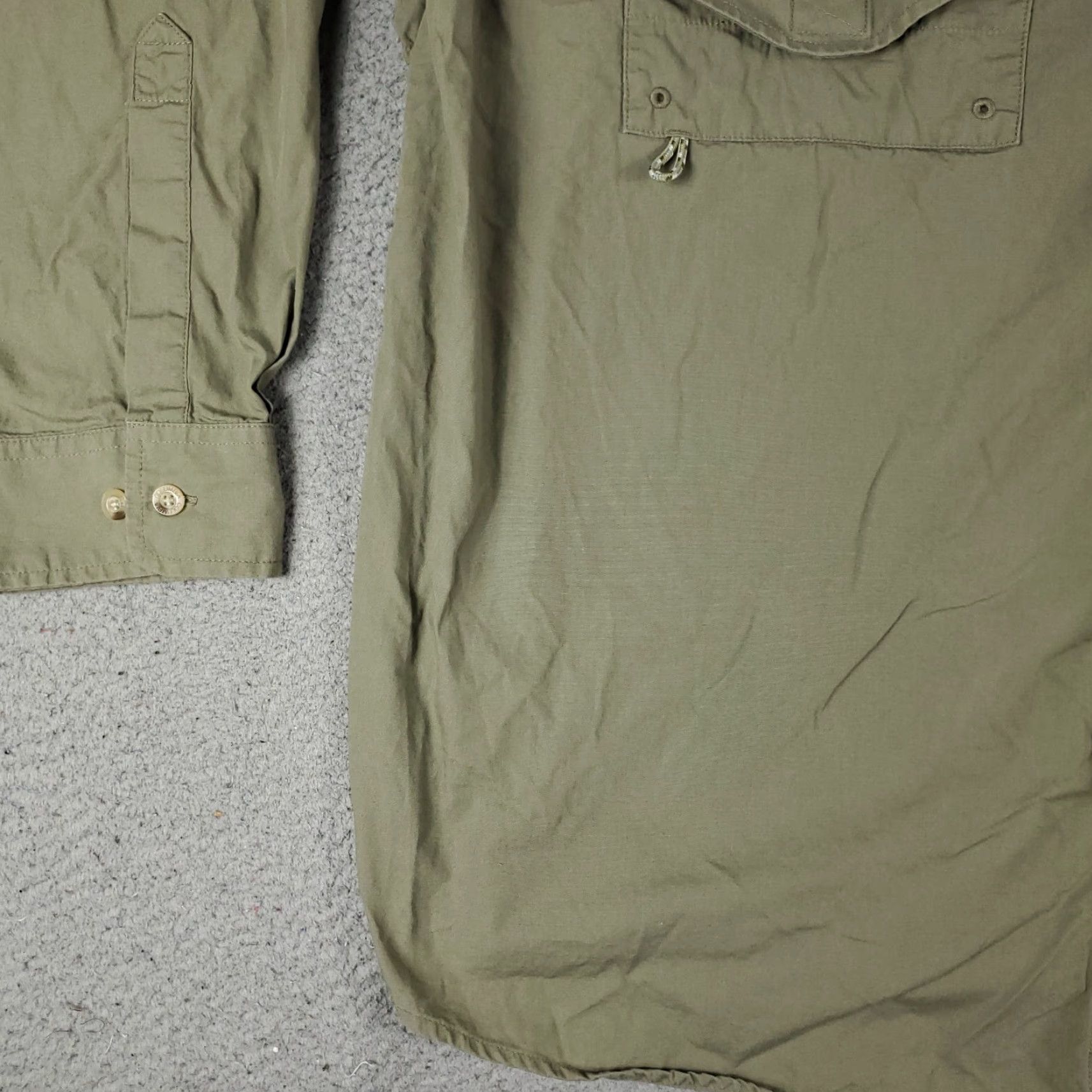 Vintage Columbia Shirt 2XL Beige Cotton Button-Up Long Sleeve Collared Pocketed Casual Mens Size US XXL / EU 58 / 5 - 3 Thumbnail