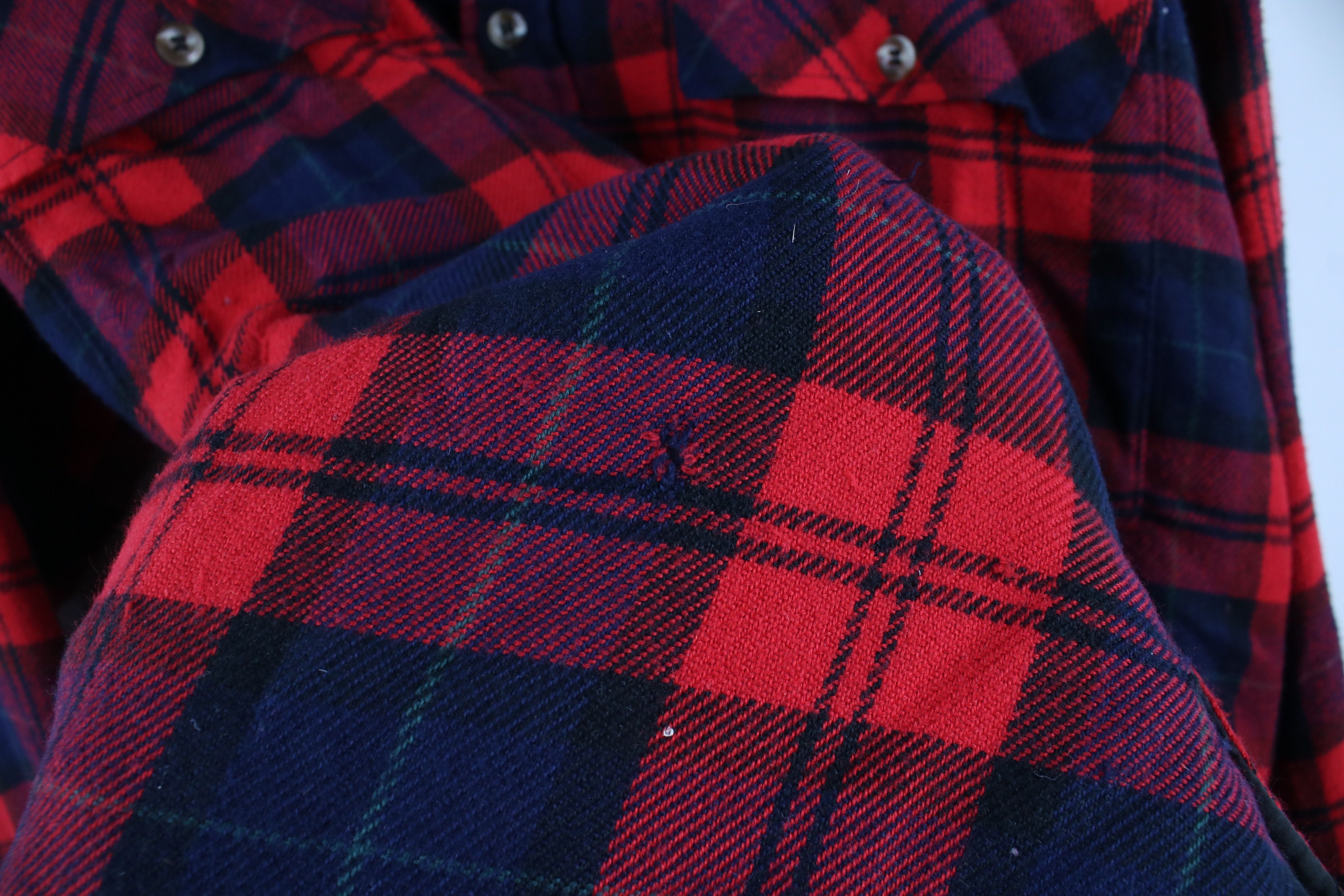 Vintage Vintage 90s Streetwear Quilted Flannel Button Shirt Jacket Size US L / EU 52-54 / 3 - 4 Thumbnail