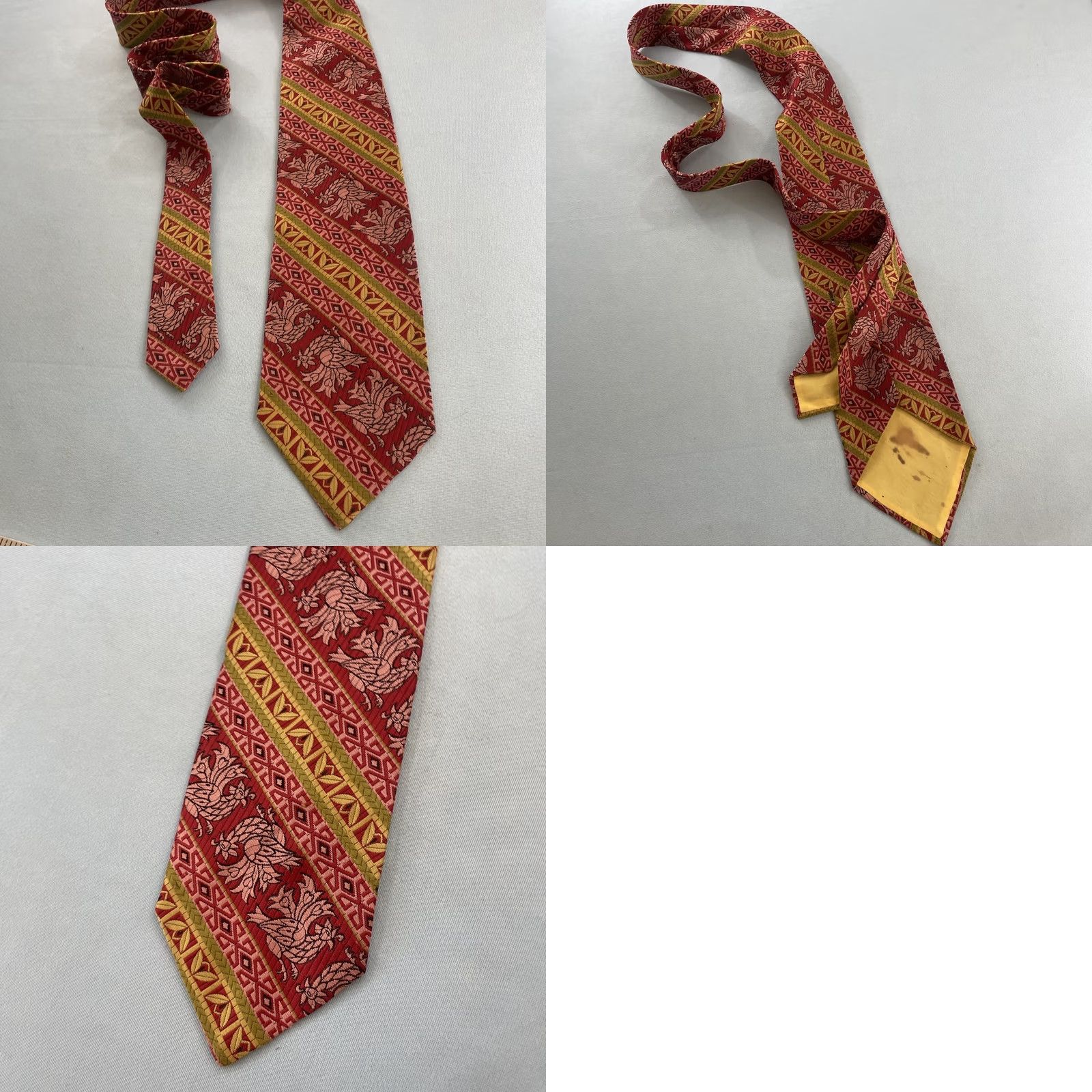 Vintage Vtg Wide Necktie 4.3x58" Kipper Tie Handmade Jacquard Rooster Rockabilly Woven Capsule Tie Size ONE SIZE - 10 Thumbnail