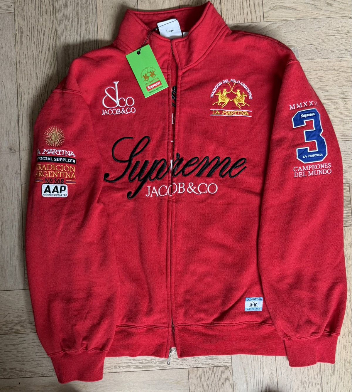 Supreme Supreme Y's Yohji Yamamoto Zip Up Hooded Sweatshirt Red