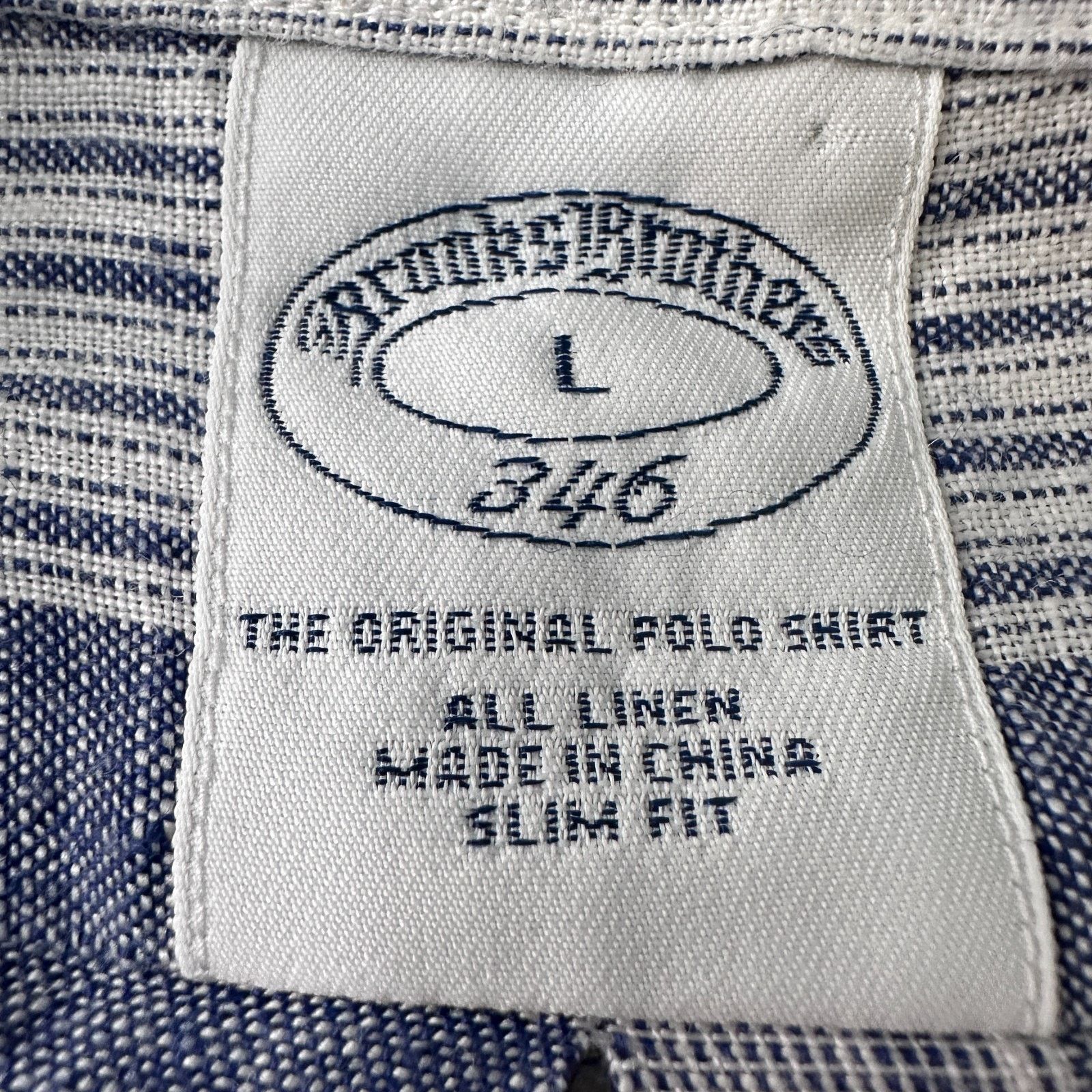 Brooks Brothers Brooks Brothers Linen Shirt Mens Large Blue Stripe Button Size US L / EU 52-54 / 3 - 6 Thumbnail