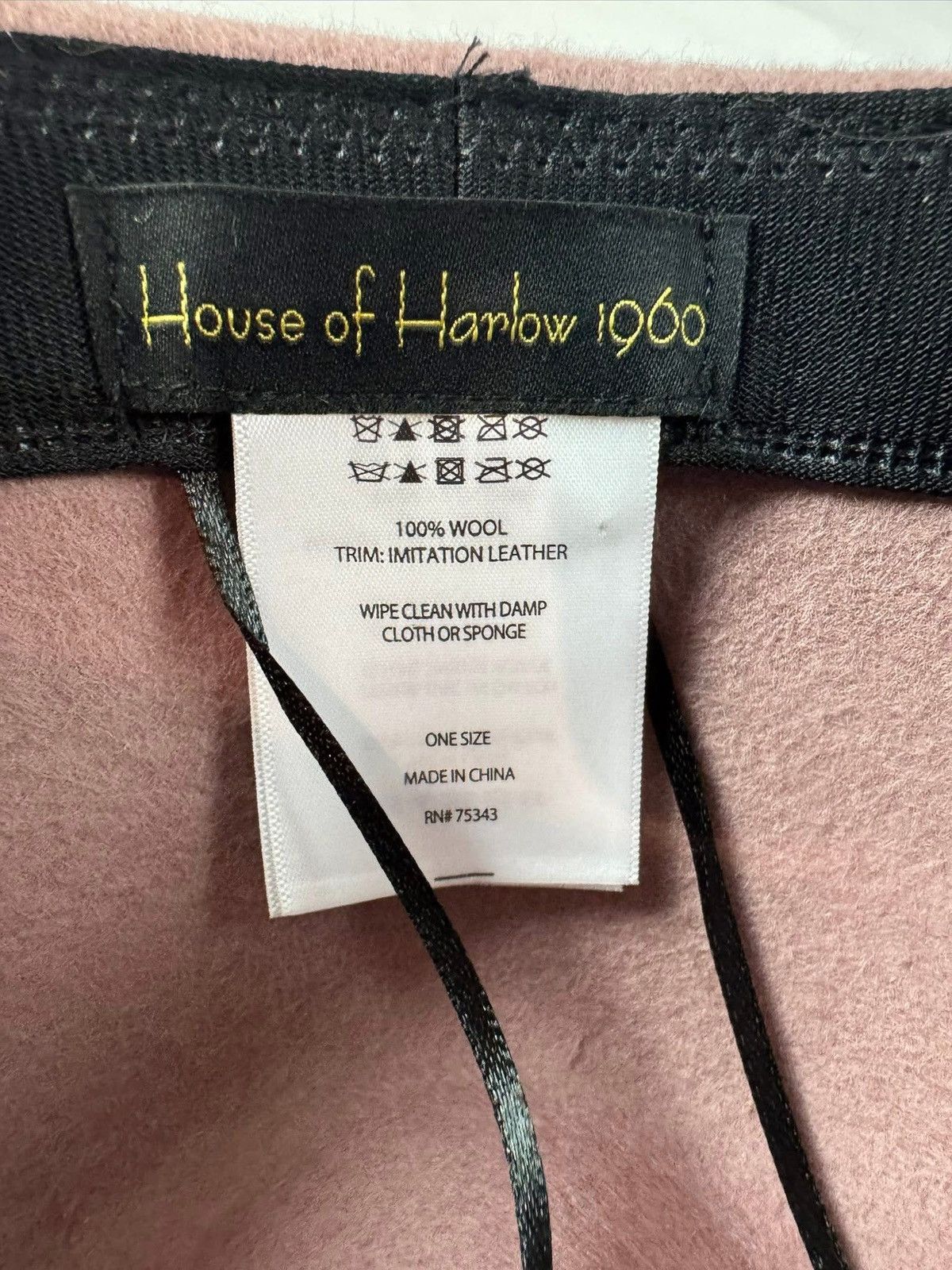 House of Harlow 100% Wool Fedora Hat - Dusty Mauve House of Harlow 1960 Size ONE SIZE - 7 Thumbnail