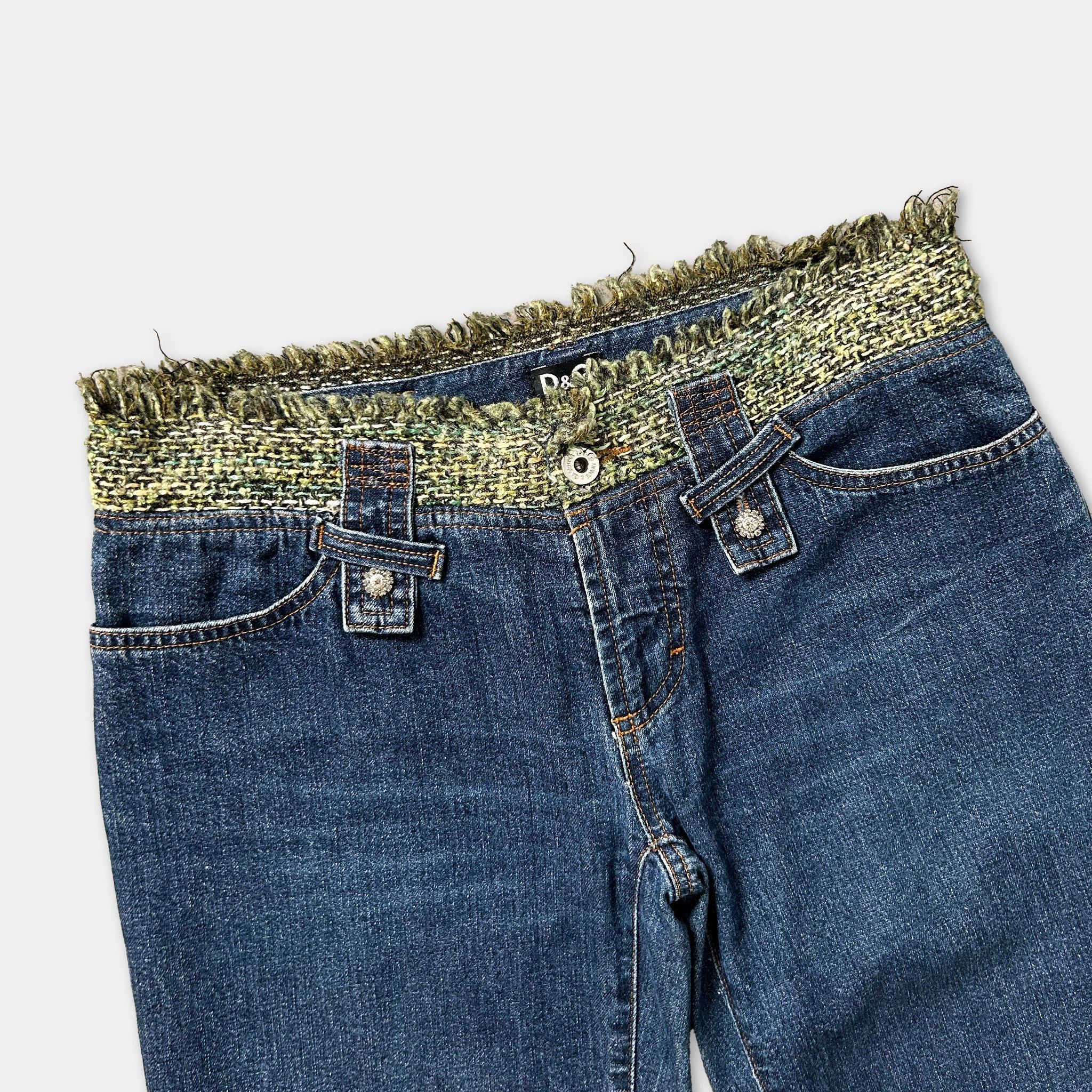 Dolce & Gabbana Dolce & Gabbana Blue Tweed Denim Jeans Size 24" / US 00 / IT 34 - 2 Thumbnail