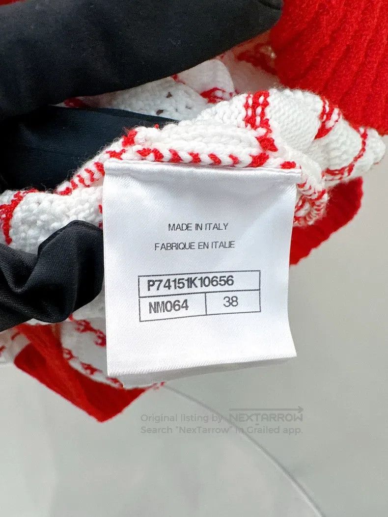 Chanel Chanel 23C early spring red and white knitted striped swea Size XS / US 0-2 / IT 36-38 - 4 Thumbnail
