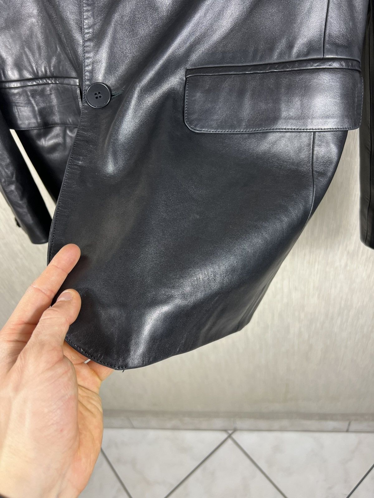 agnes b. Agnes b. genuine lamb leather avant garde blazer jacket Size US M / EU 48-50 / 2 - 9 Thumbnail