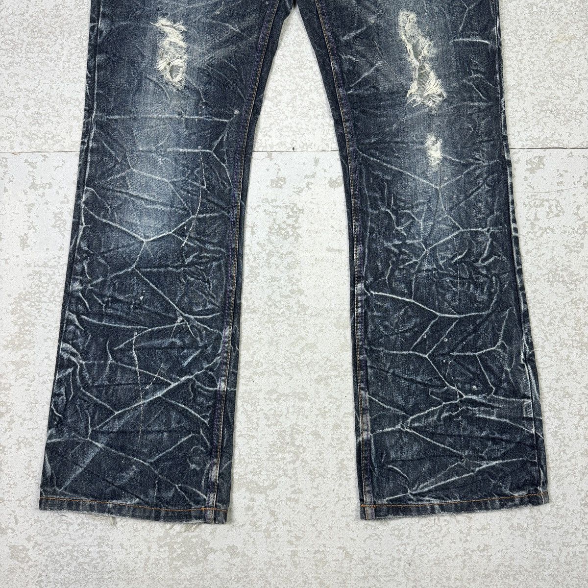 If Six Was Nine Flare - 2000s Distressed Nylaus Jeans Size US 31 - 4 Thumbnail