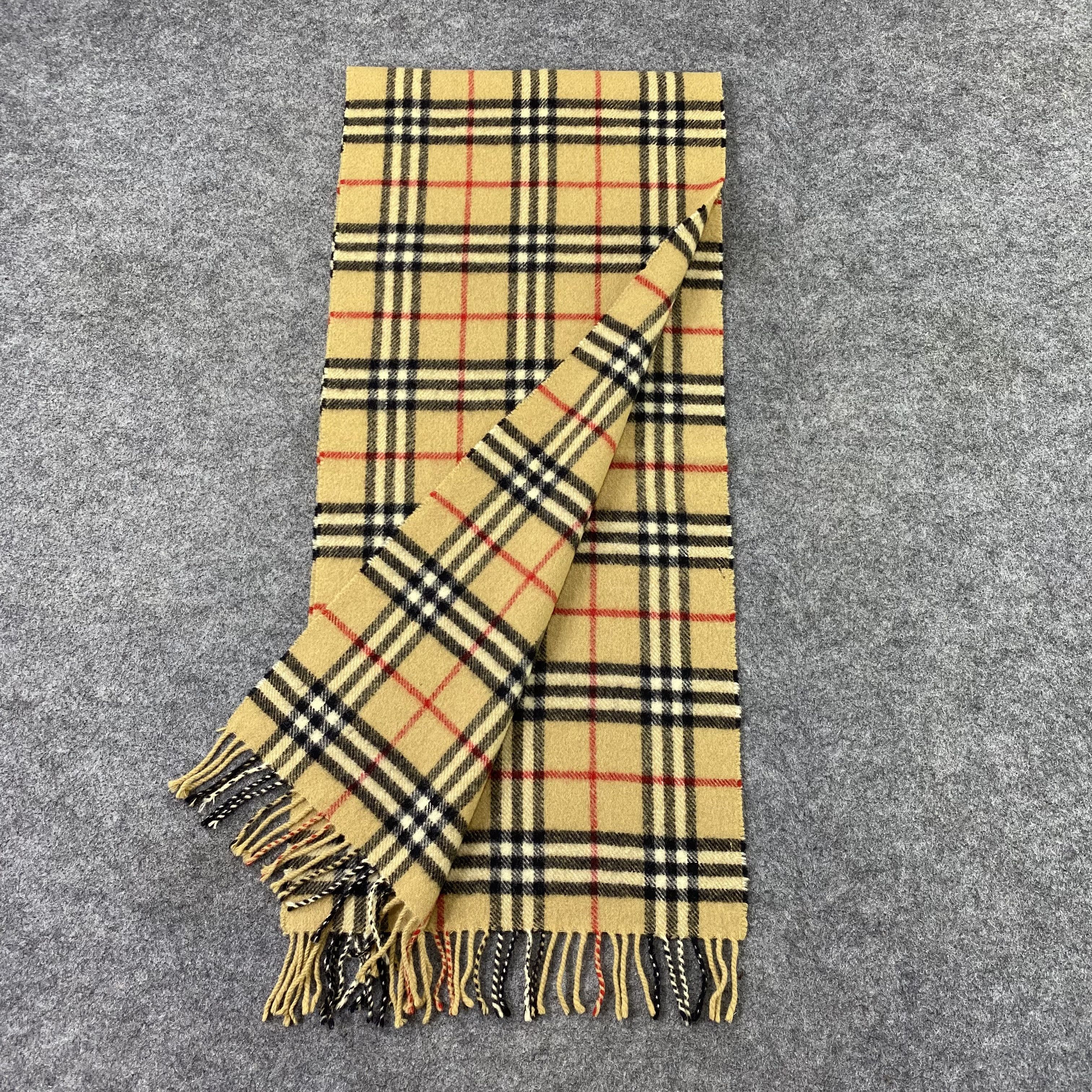 Burberry × Vintage Burberry Wool Muffler / Scarf / Neckwear - T1536 Size ONE SIZE - 3 Thumbnail