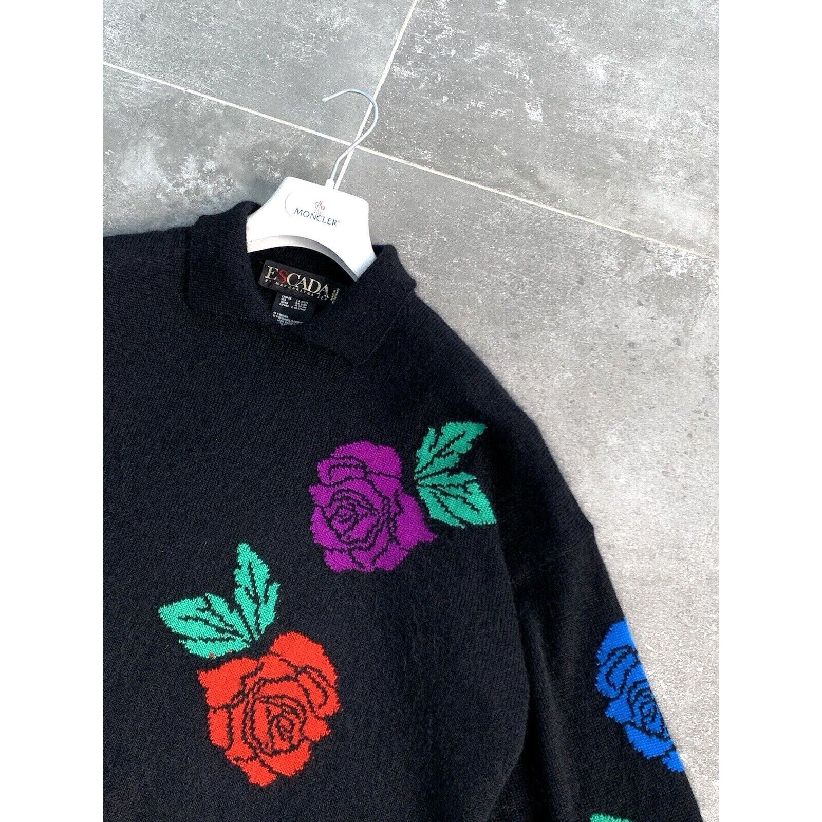 Escada × Vintage Women's ESCADA MARGARETHA LEY Mohair Sweater Jumper EU 38 M Size M / US 6-8 / IT 42-44 - 7 Thumbnail