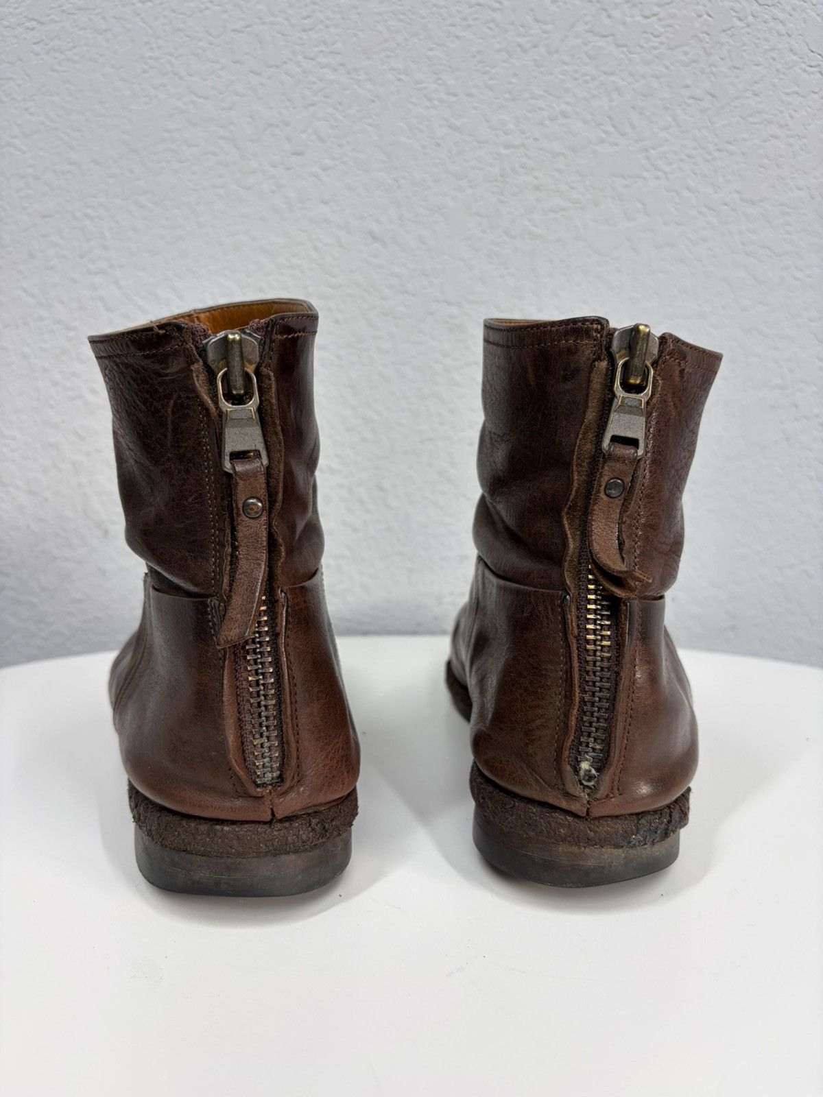 Hedi Slimane Vintage Y2K Guidi CCP Style Distressed Leather Biker Boots Size US 9 / EU 42 - 11 Thumbnail