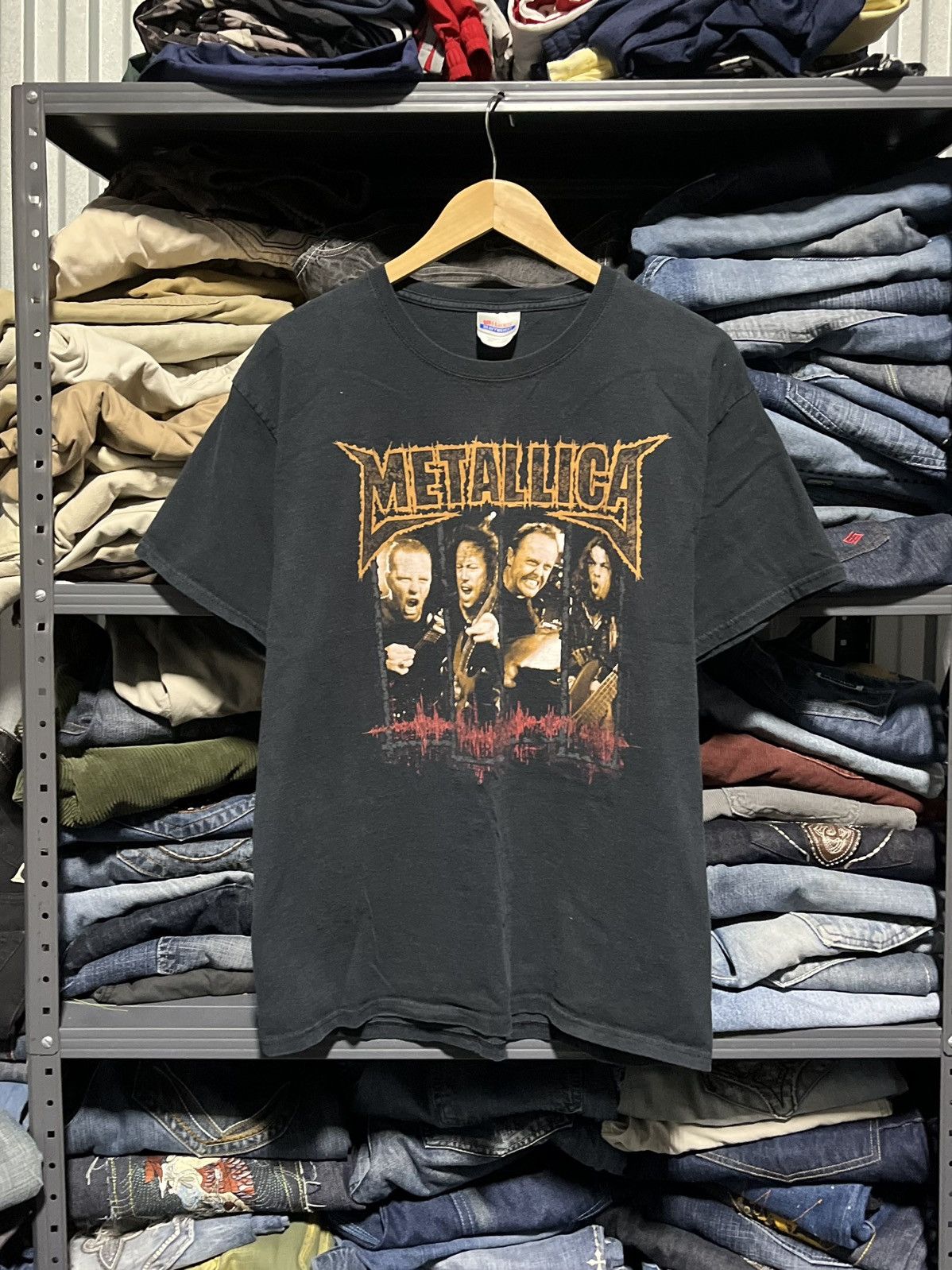 Crazy Vintage Y2K Metallica Band Tee Graphic Shirt Rare 00s