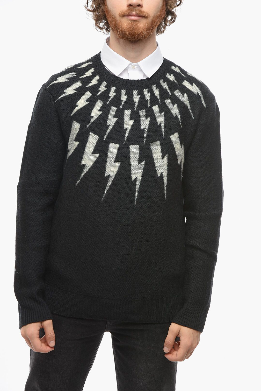 image of Neil Barrett Og1Mm1223 Pullover In Black, Men's (Size XL)