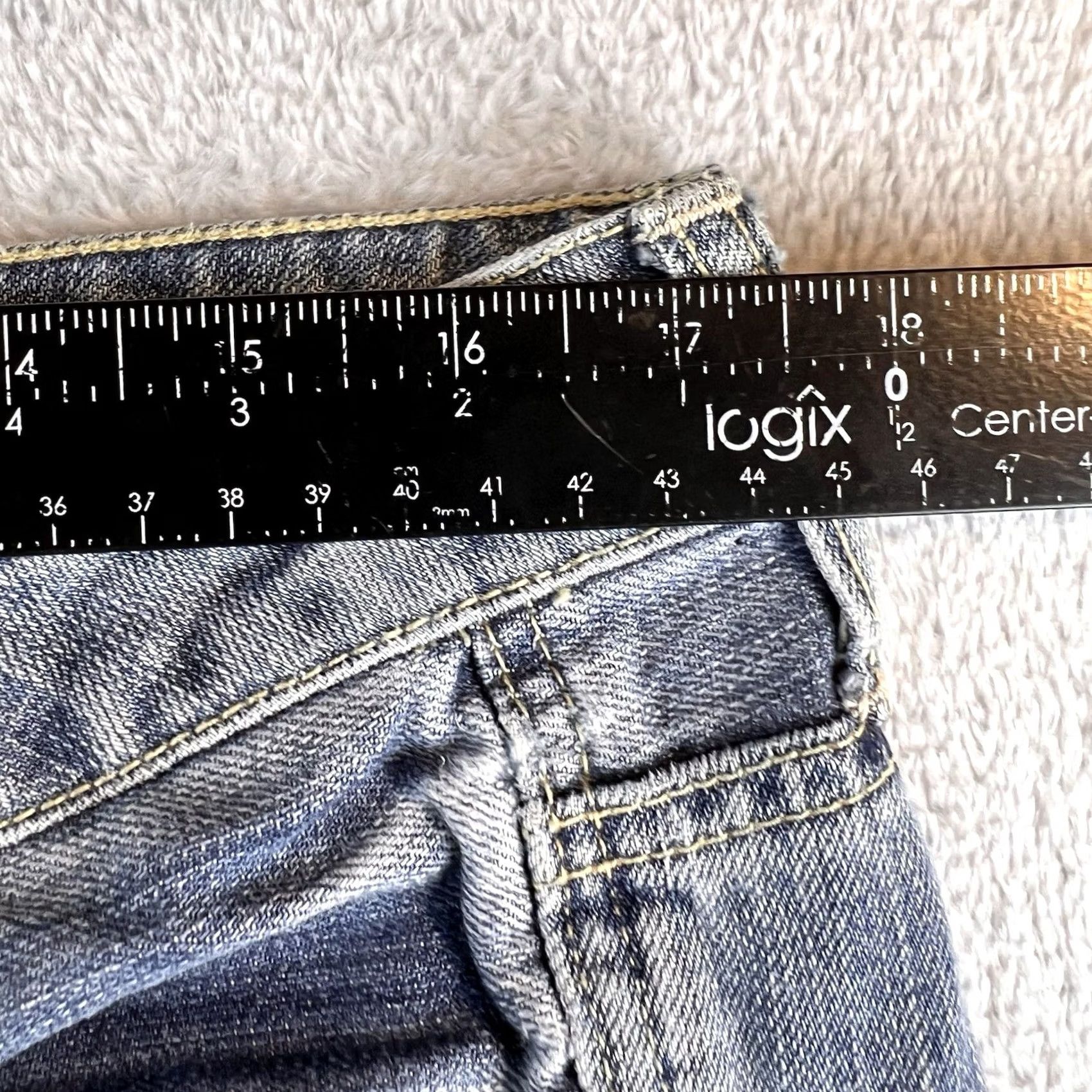 American Eagle Outfitters VINTAGE American Eagle Outfitters Jeans Boyfriend Distressed Blue 12R 34x25 Women Girls Boho Y2K Size 34" / US 12 / IT 48 - 3 Thumbnail