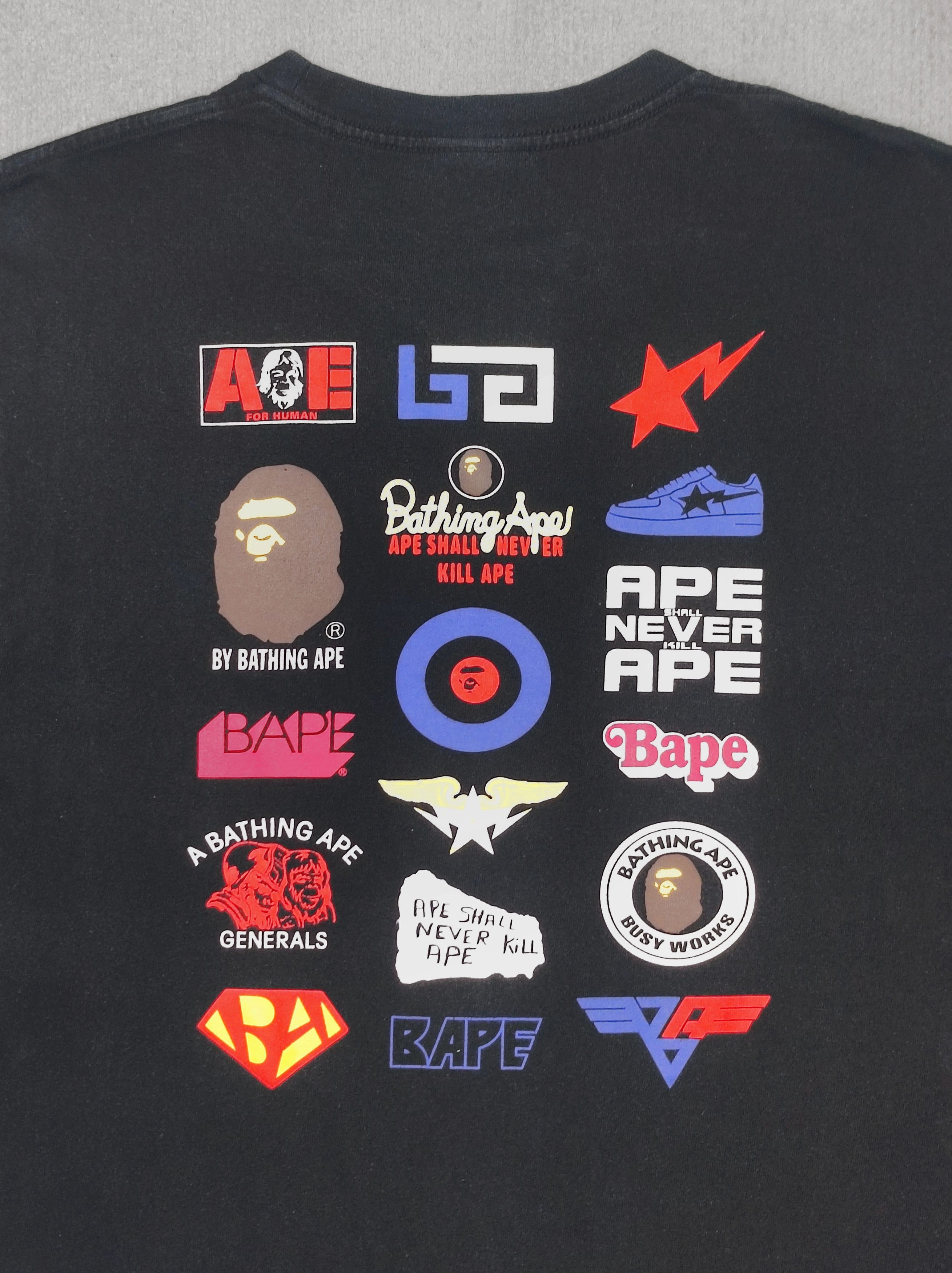 Bape Bape A Bathing Ape USA Head Multi Logo T-shirt Size US L / EU 52-54 / 3 - 1 Thumbnail