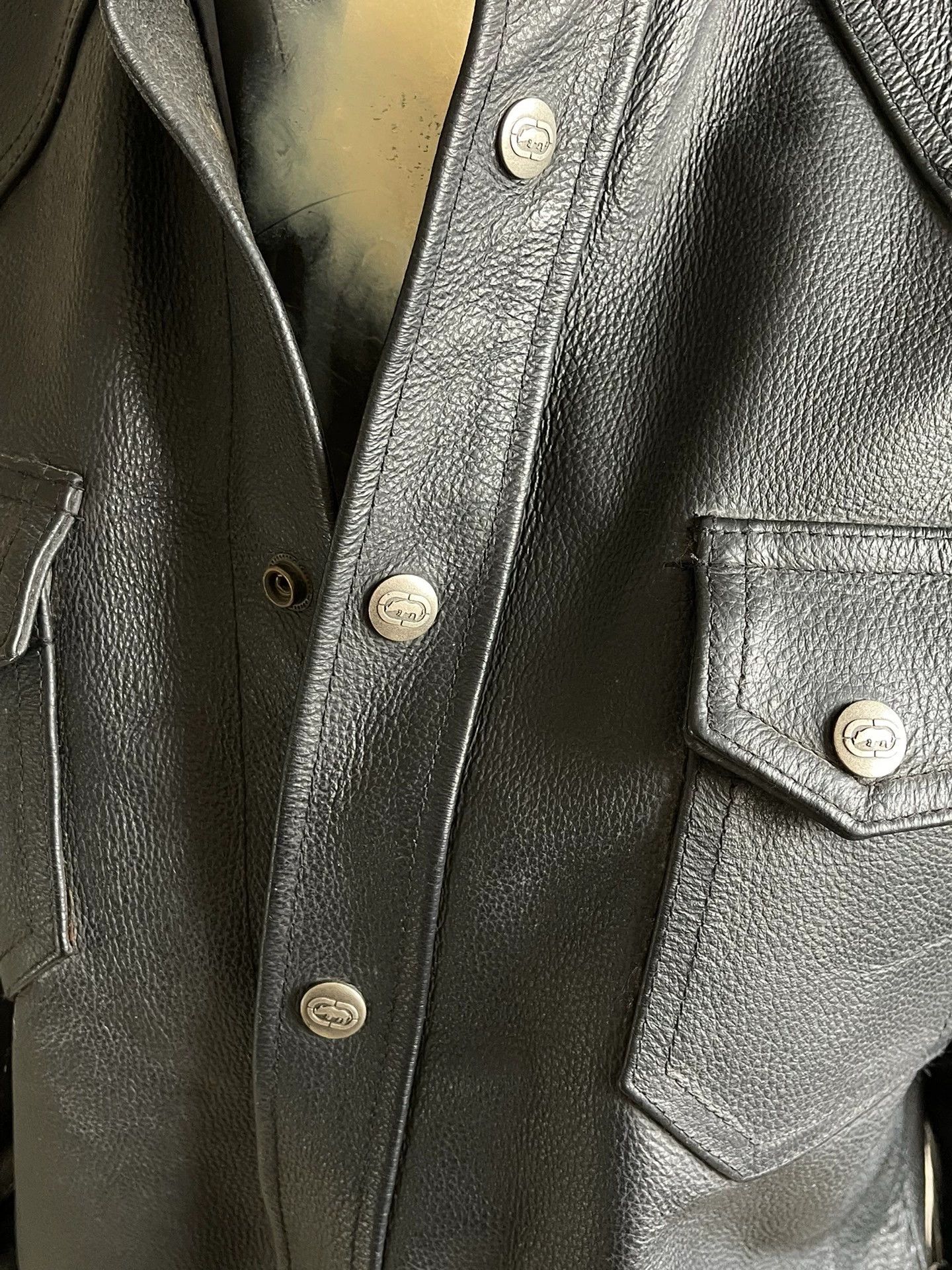 Playboy PLAYBOY Vtg Litchi Grain Leather Shacket Unisex XL Size US XL / EU 56 / 4 - 4 Thumbnail