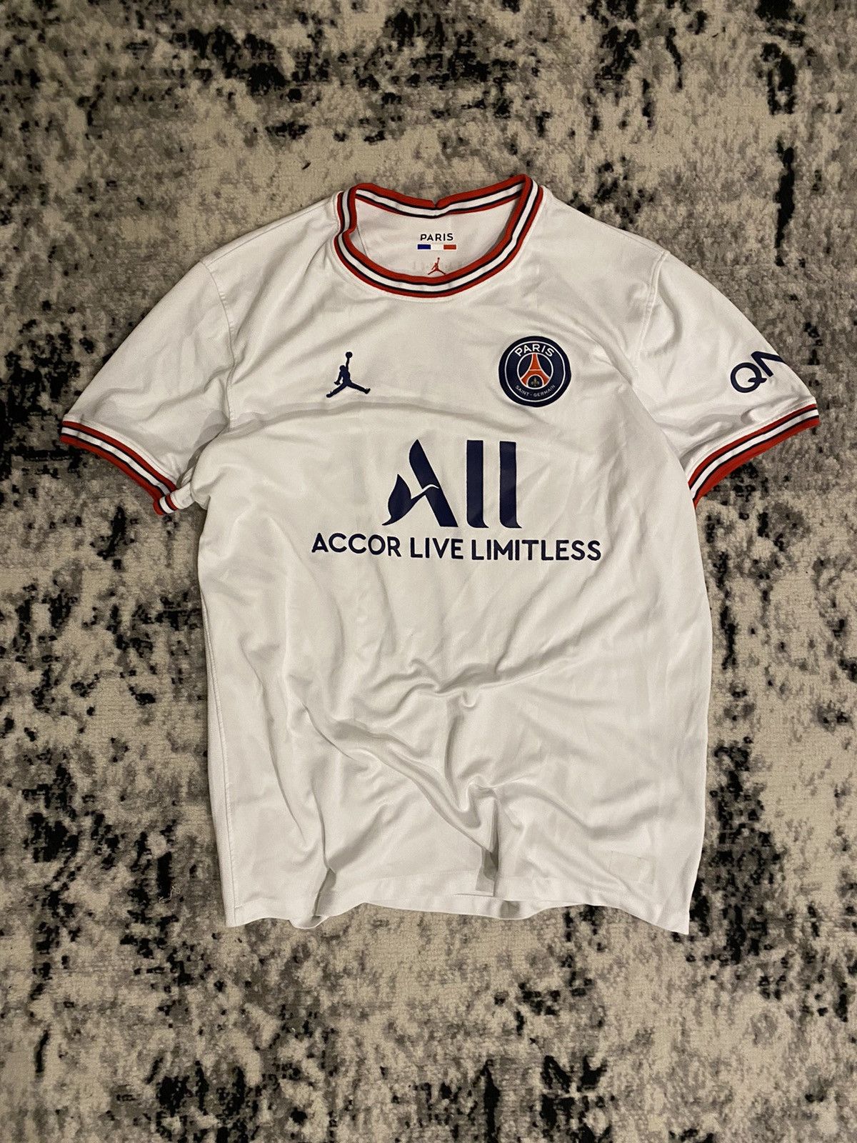 Jordan Brand Soccer Jersey Vintage Paris Saint Germain Jersey Jordan Retro Vintage Psg White Xl Grailed