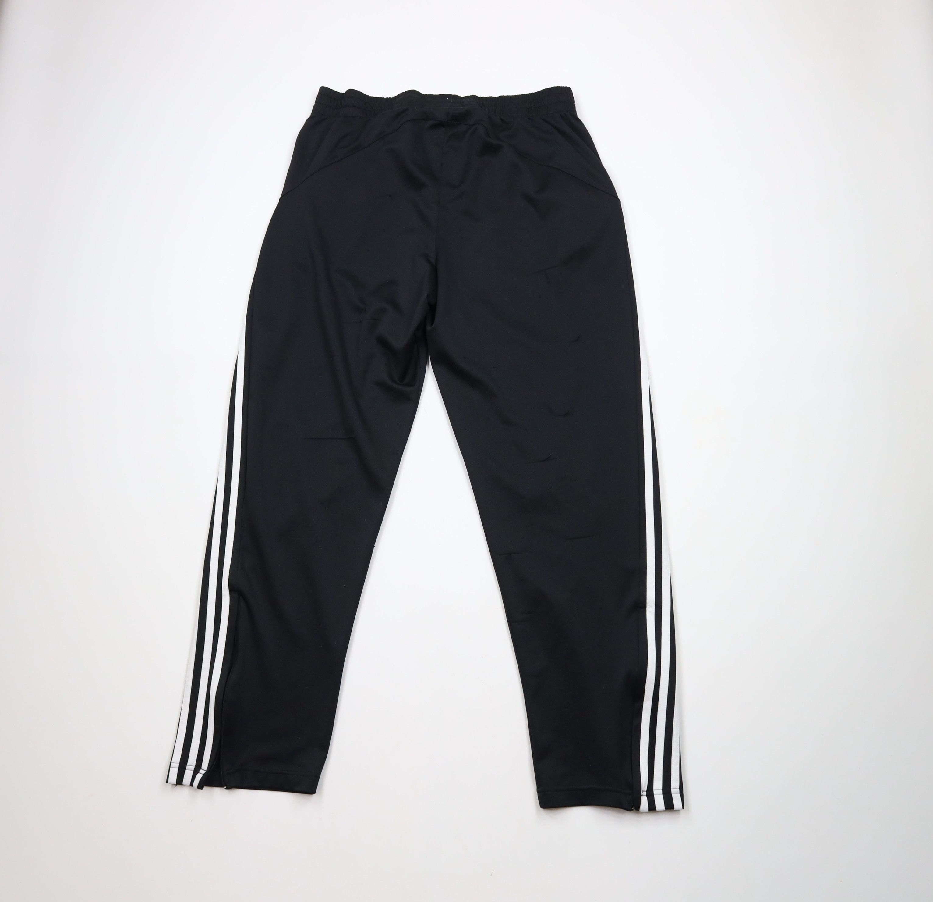 Adidas × Vintage Vintage Y2K Adidas Spell Out Striped Wide Leg Pants Black Size US 38 / EU 54 - 11 Thumbnail
