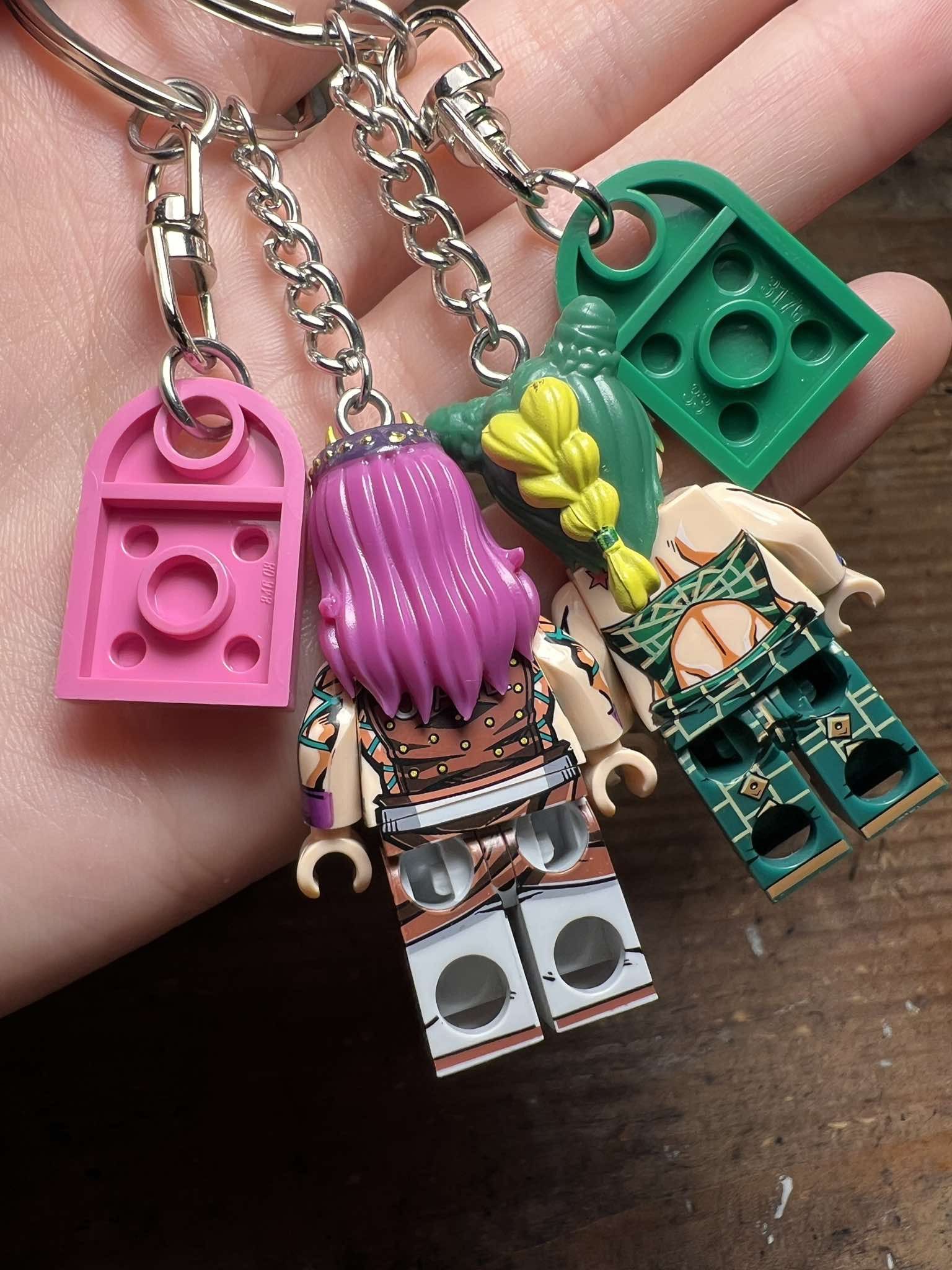 Anime Jojo Jolyne Anasui anime mini figurine keychain keyring Size ONE SIZE - 10 Thumbnail