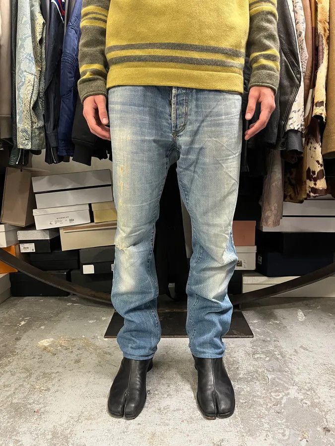 Just Cavalli 2000s Cavalli Faded Denim Distressed Denim Jeans Size US 32 / EU 48 - 3 Thumbnail