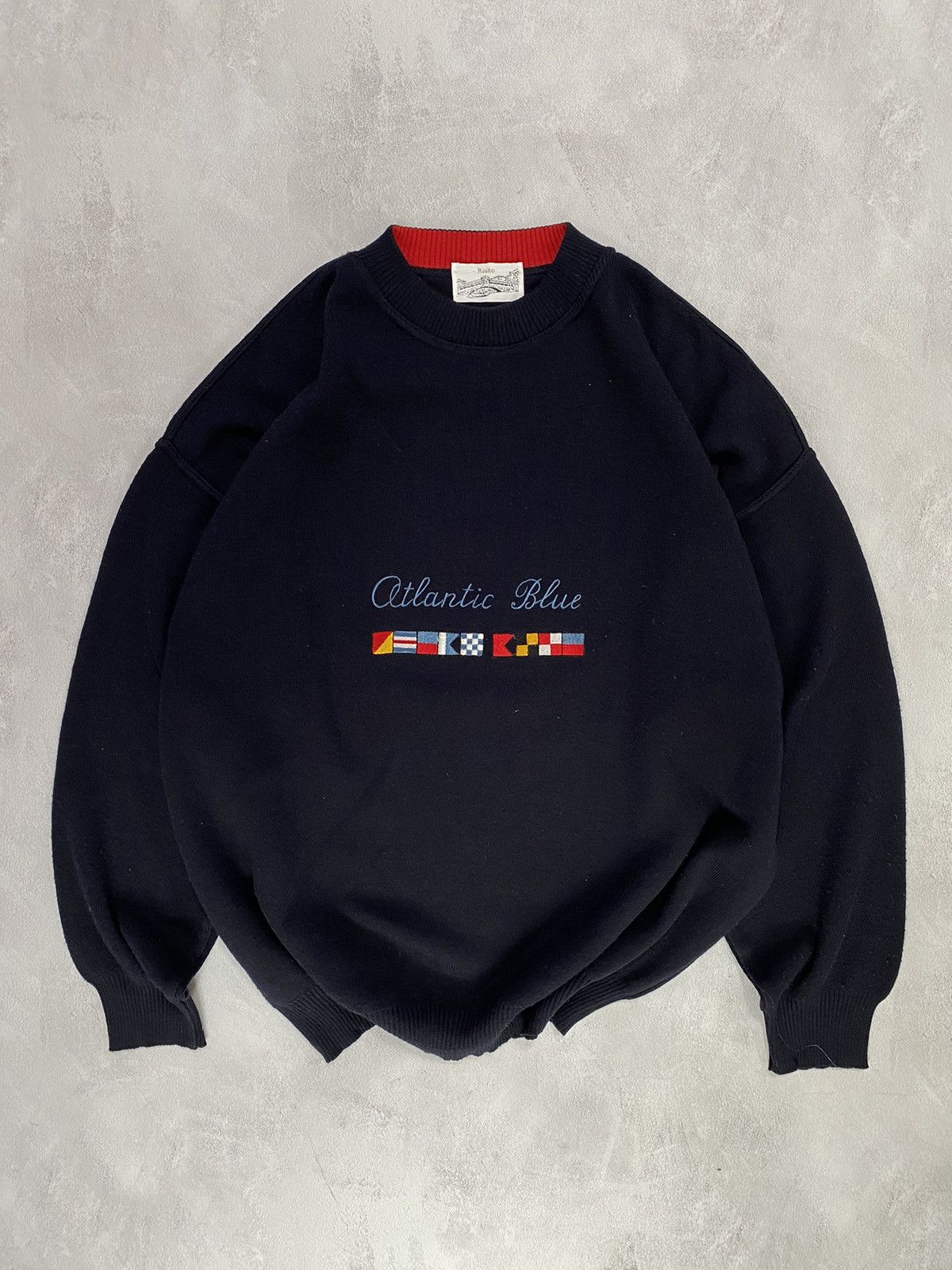Vintage 🌚 Vintage Knit Sweater Rialto Style Fit Atlantic Blue Size US XL / EU 56 / 4 - 1 Thumbnail