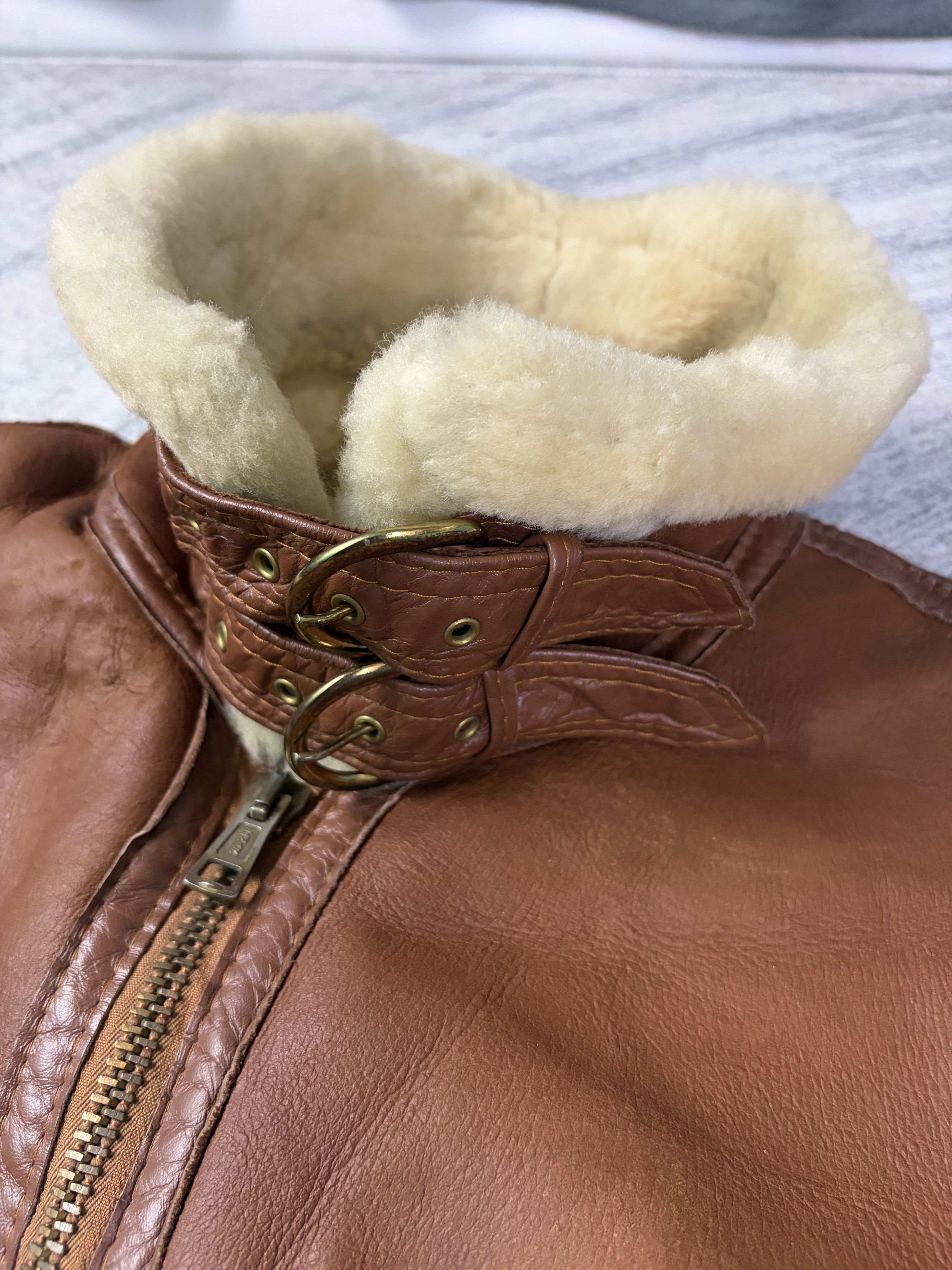 Genuine Leather Vintage B3 USAF USA Insignia Leather SheepSkin Jacket Size US M / EU 48-50 / 2 - 10 Thumbnail