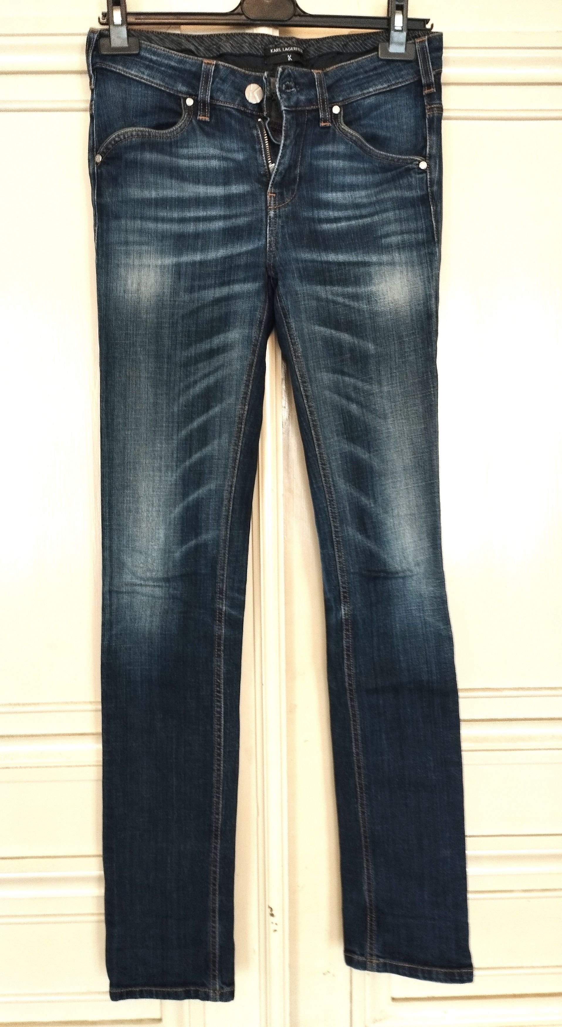 Karl Lagerfeld Lagerfeld Tapered Fit Jean Bicolore Denim Cuit W27 L32 Size 27" / US 4 / IT 40 - 4 Thumbnail