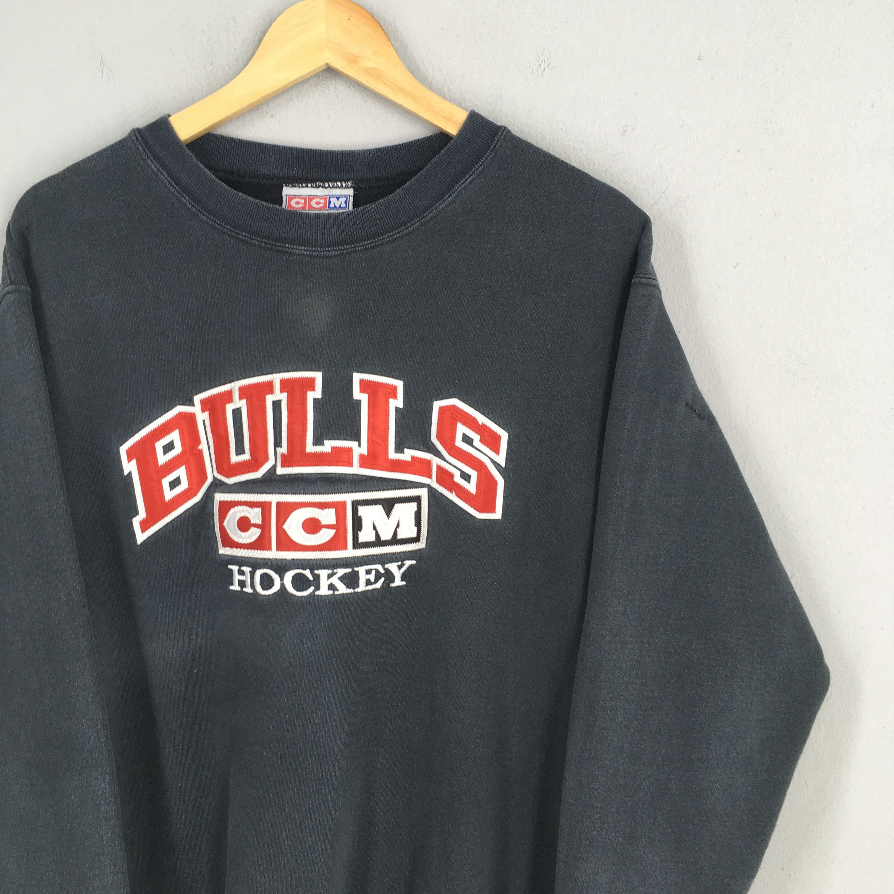 Ccm × NHL × Vintage Vintage Belleville Bulls Hockey Black Sweatshirt Medium Size US M / EU 48-50 / 2 - 2 Thumbnail