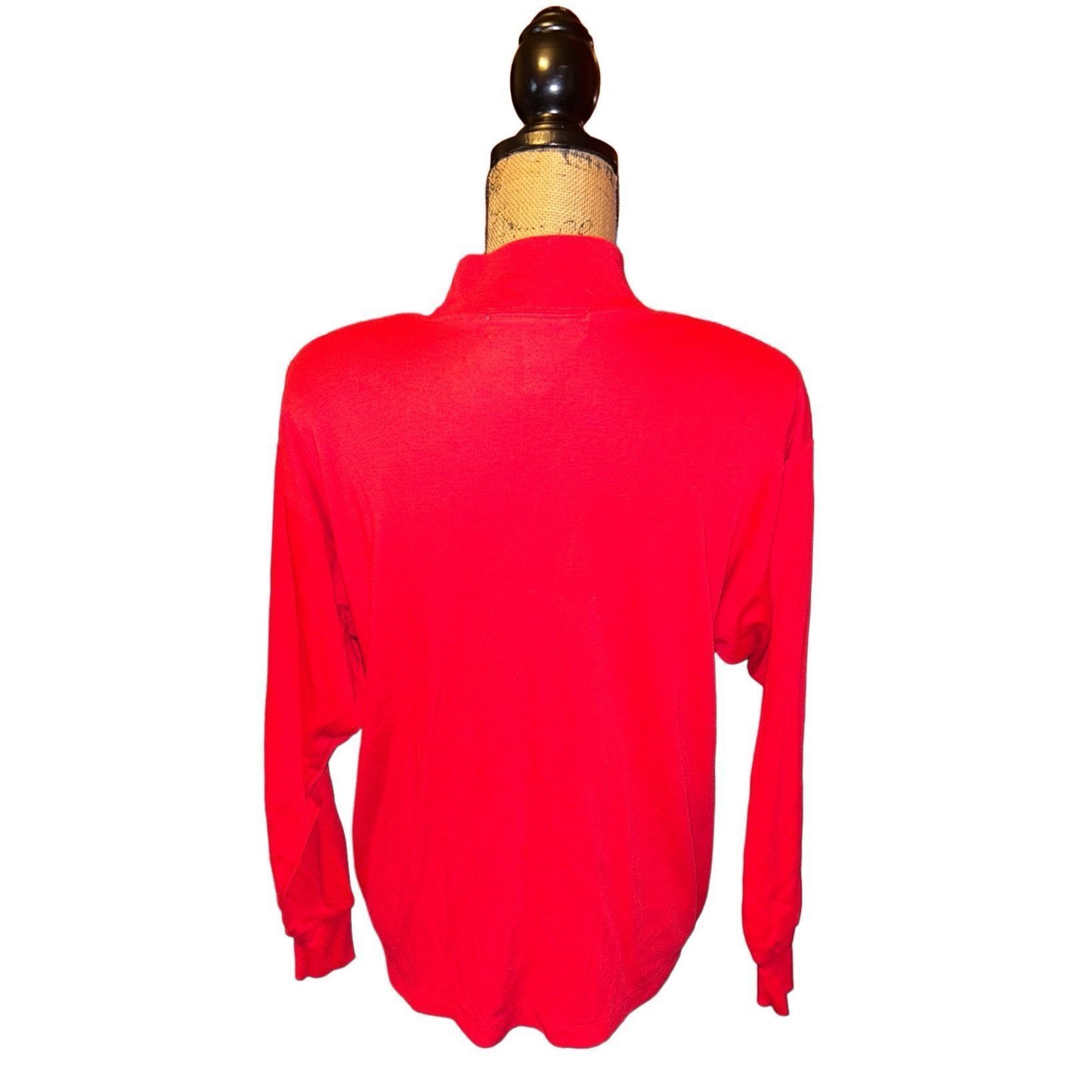 Other Vintage Karen Scott Top Mock Neck L Red Size M / US 6-8 / IT 42-44 - 2 Thumbnail