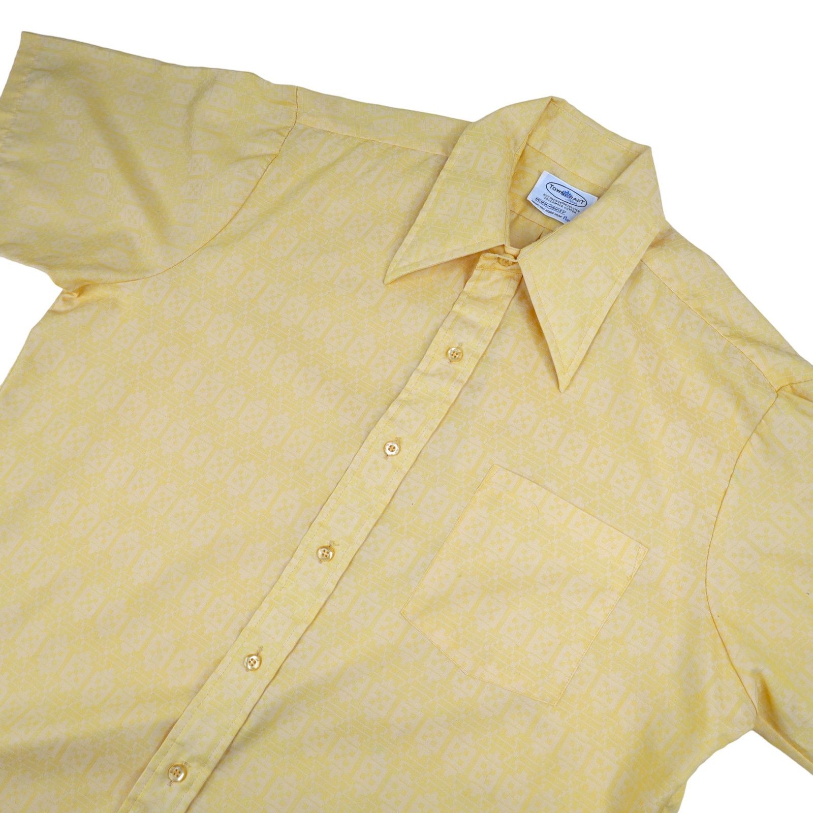 JCPenney × Towncraft × Vintage VTG 70s Pennys Towncraft Polyester Design Button Up Shirt Size US L / EU 52-54 / 3 - 2 Thumbnail