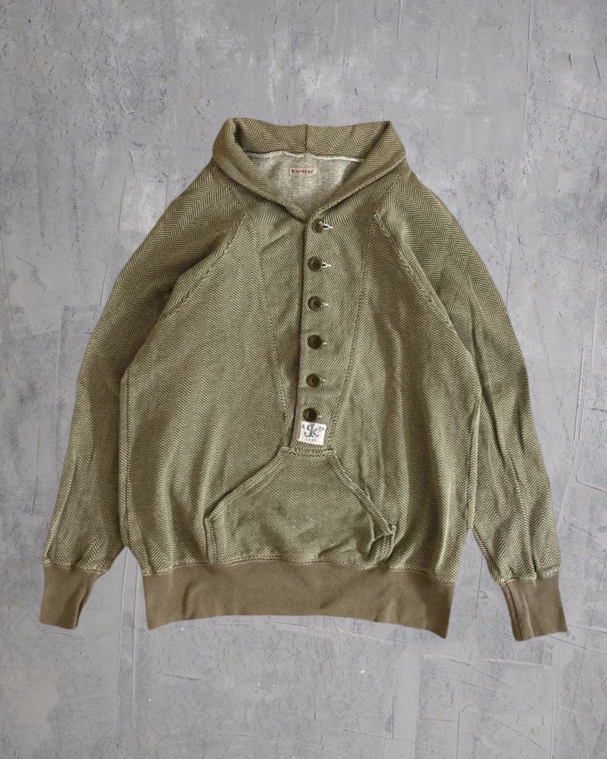 Japanese Brand × Kapital Kapital leather patch sweater Size US S / EU 44-46 / 1 - 2 Thumbnail