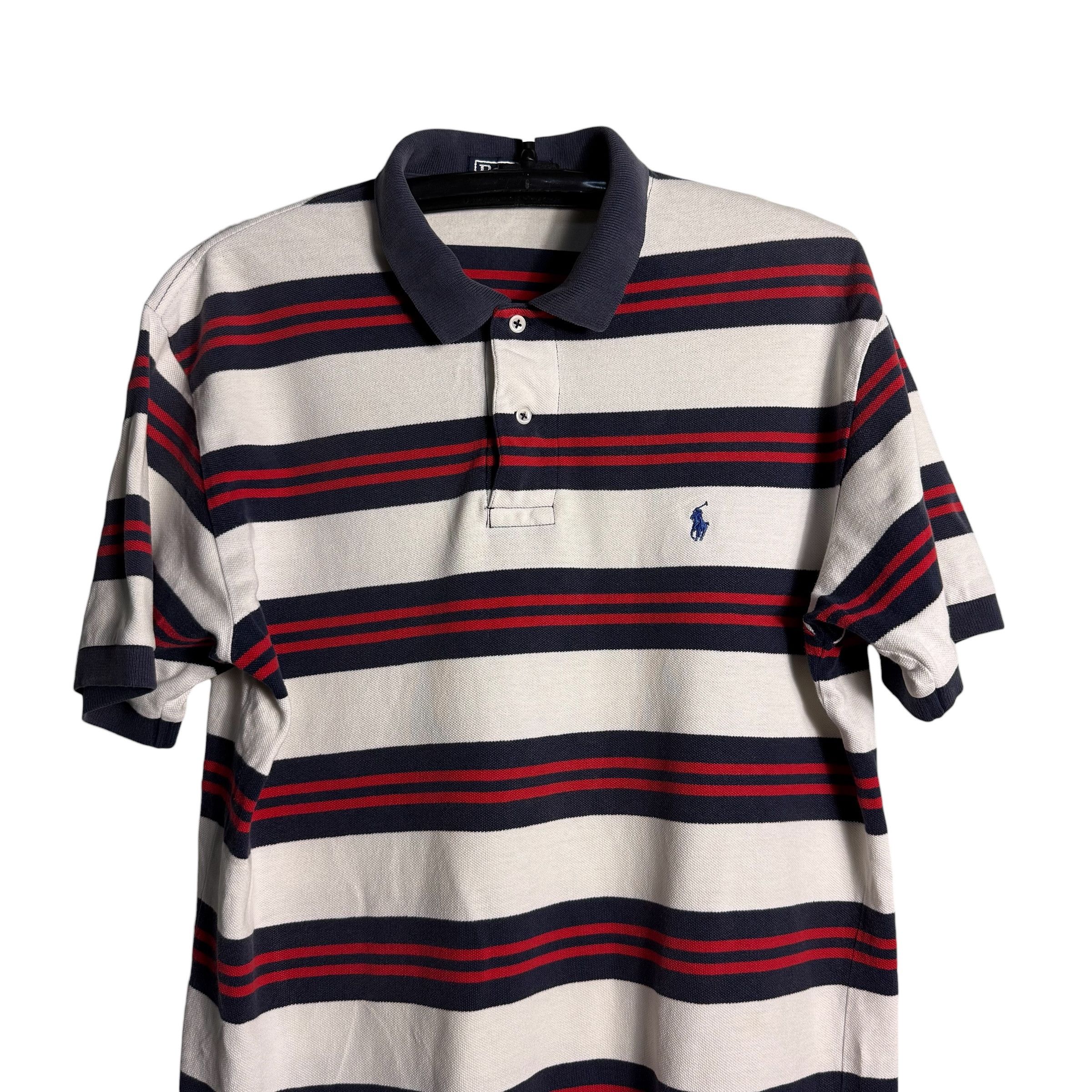 Polo Ralph Lauren 🔥RARE🔥Vintage Polo Ralph Lauren Stripes Polo Shirt Size US L / EU 52-54 / 3 - 2 Thumbnail