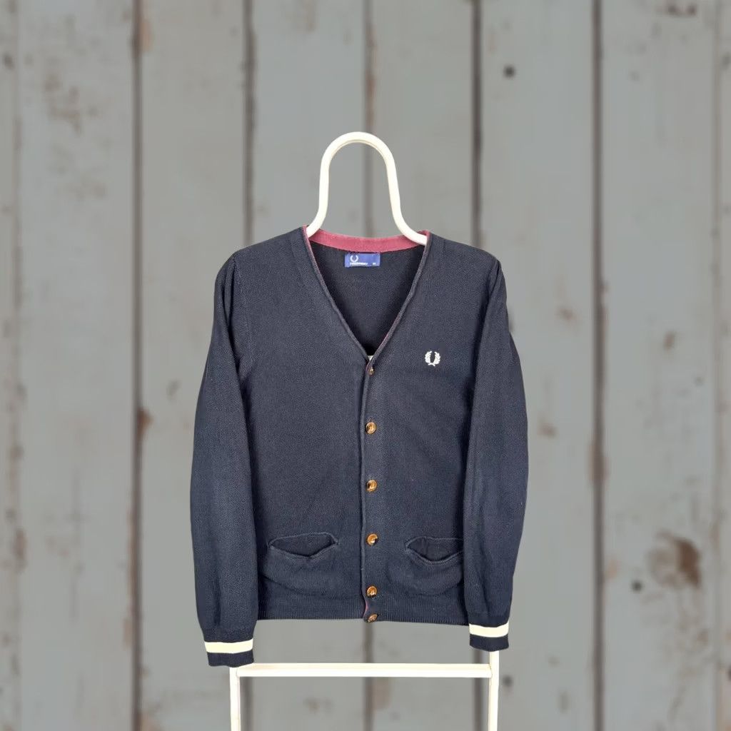 Fred Perry Fred Perry Mens Cardigan Sweater XS Blue Cotton Long Sleeve V-Neck Button Size US XS / EU 42 / 0 - 1 Thumbnail