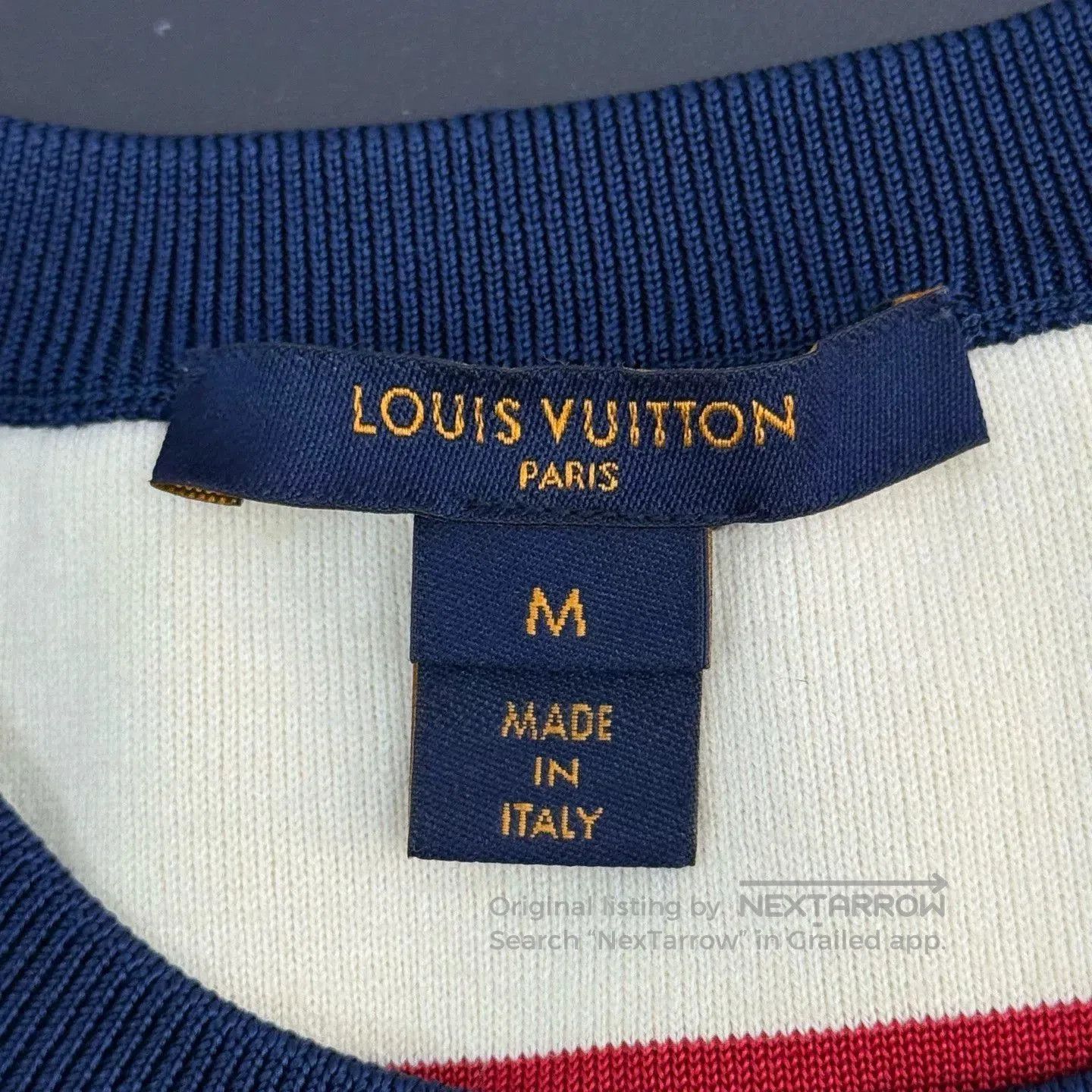 Louis Vuitton LV Red Blue White Stripe Logo Knit Top. Size US M / EU 48-50 / 2 - 5 Thumbnail