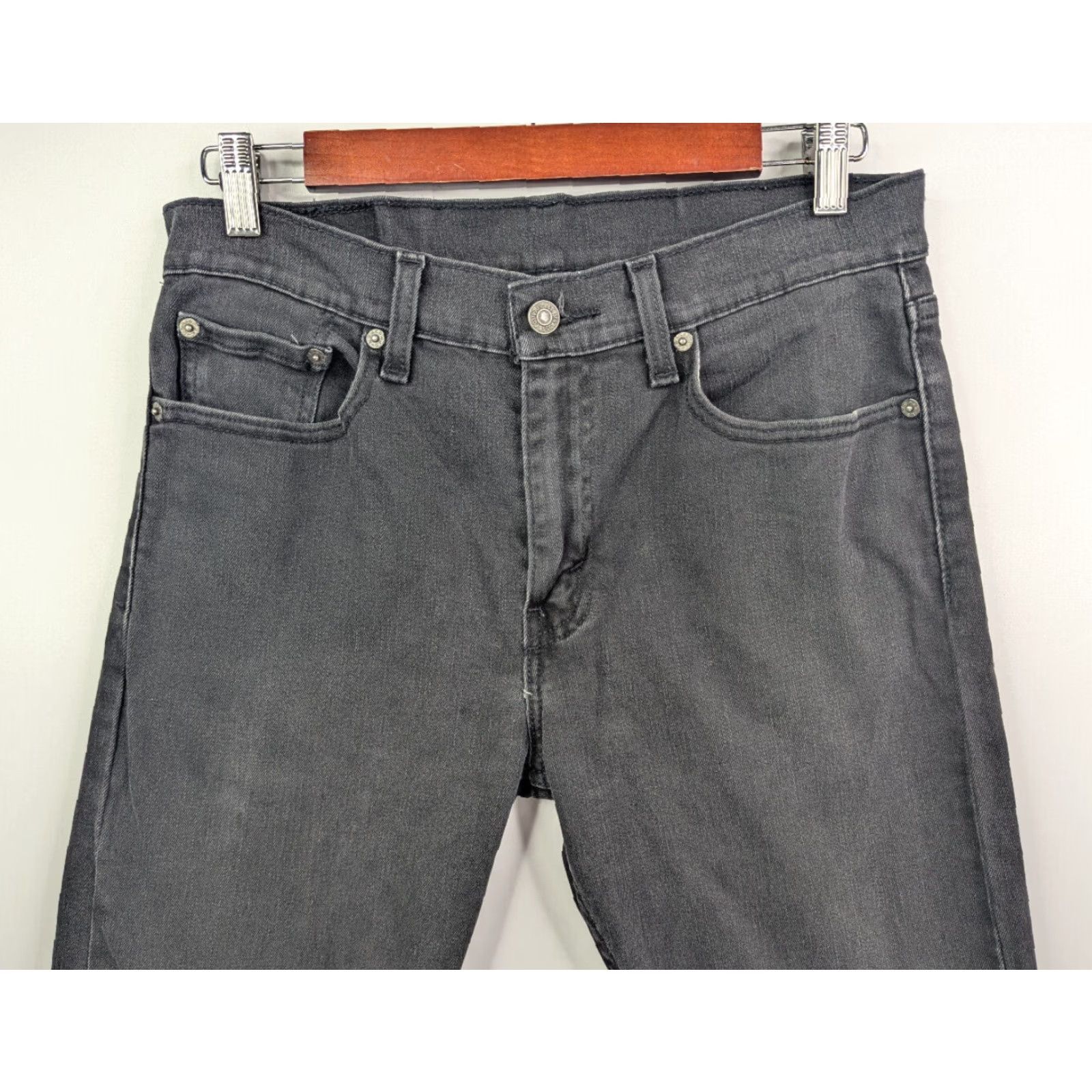 Levi's Levi’s Levi's 512 Jeans Mens Size 30x32 Black Slim Fit Taper Leg Denim Pants Jeans Size US 30 / EU 46 - 2 Thumbnail