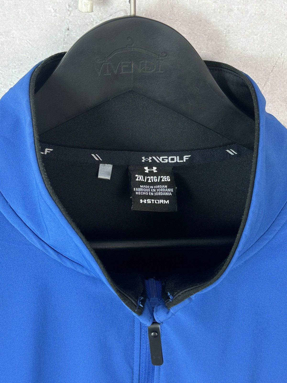 Under Armour Under Armor Quarter Zip Golf Storm Blue-Black Anorak Jacket Size US XL / EU 56 / 4 - 3 Thumbnail