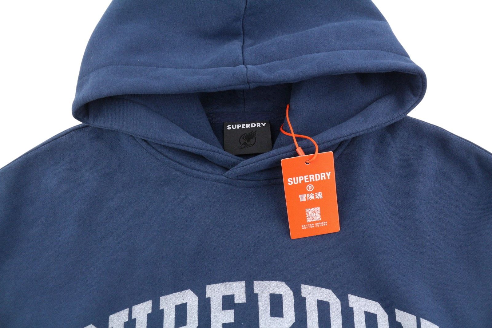 Superdry VINTAGE ATH HOOD M Dark Blue Logo Cotton Hoodie 87122 Size US M / EU 48-50 / 2 - 4 Thumbnail