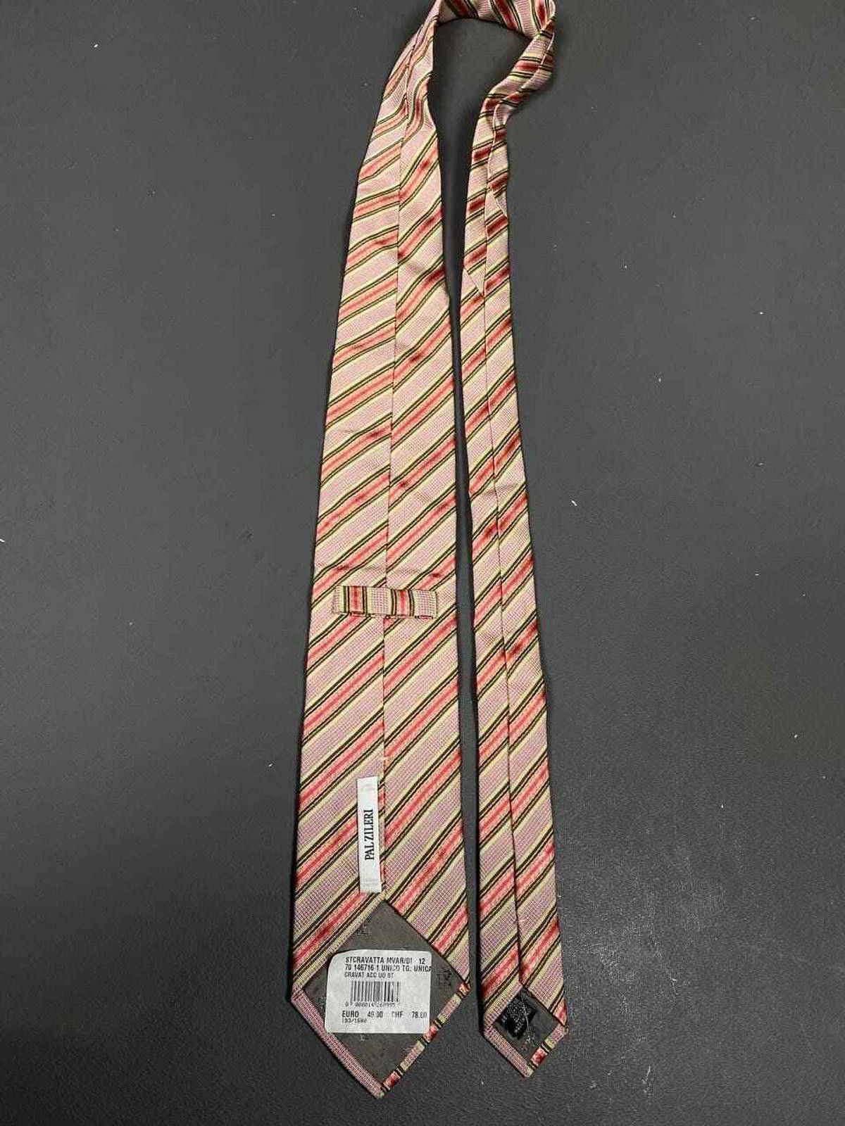 Pal Zileri NWT Pal Zileri Unico Cravate Striped Silk Tie in Pink Size ONE SIZE - 7 Thumbnail