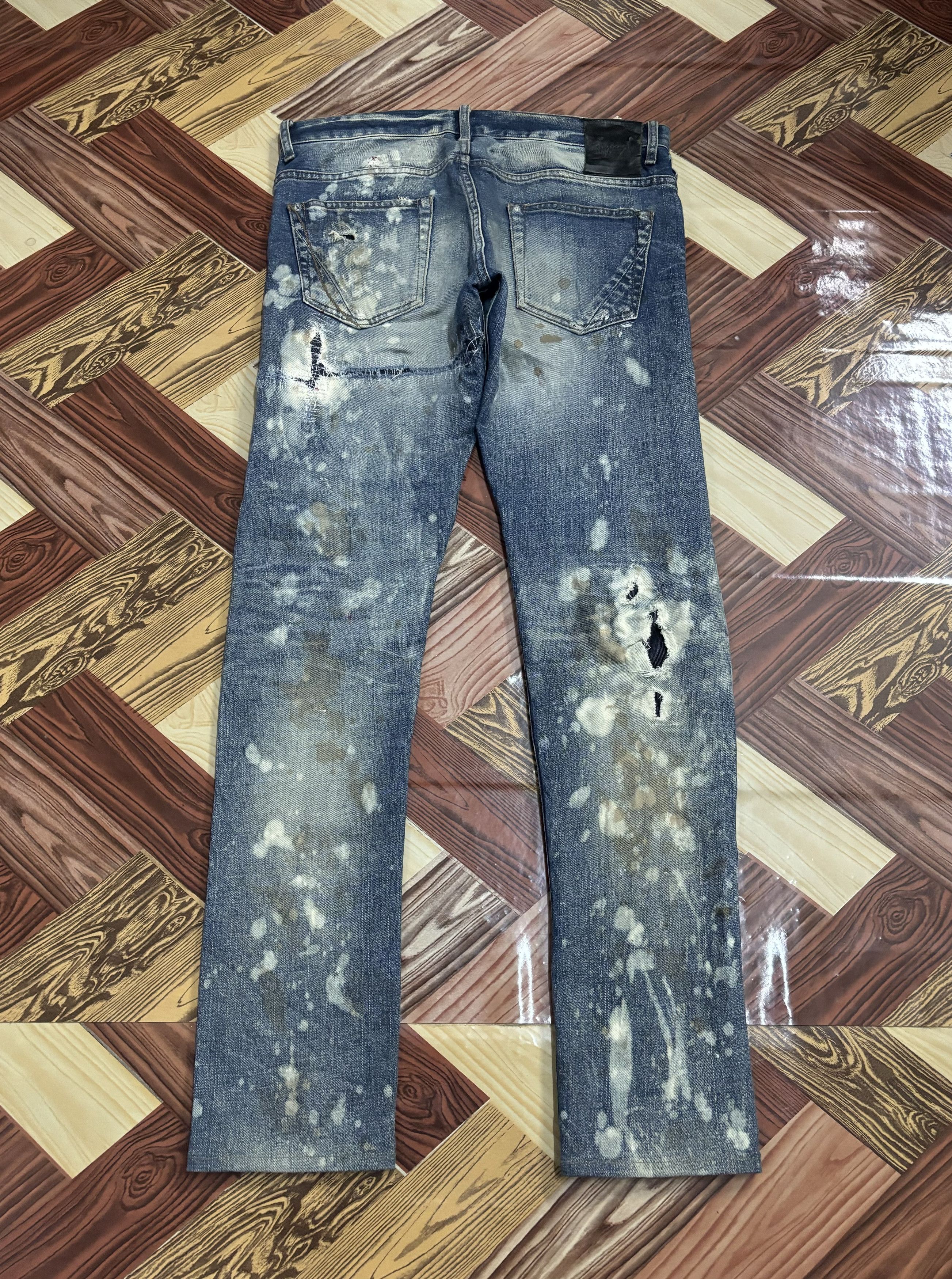Fagassent Toshiki Aoki FAGASSENT TOSHIKI AOKI BLEACH DESTROYED DENIM JEANS Size US 32 / EU 48 - 2 Thumbnail