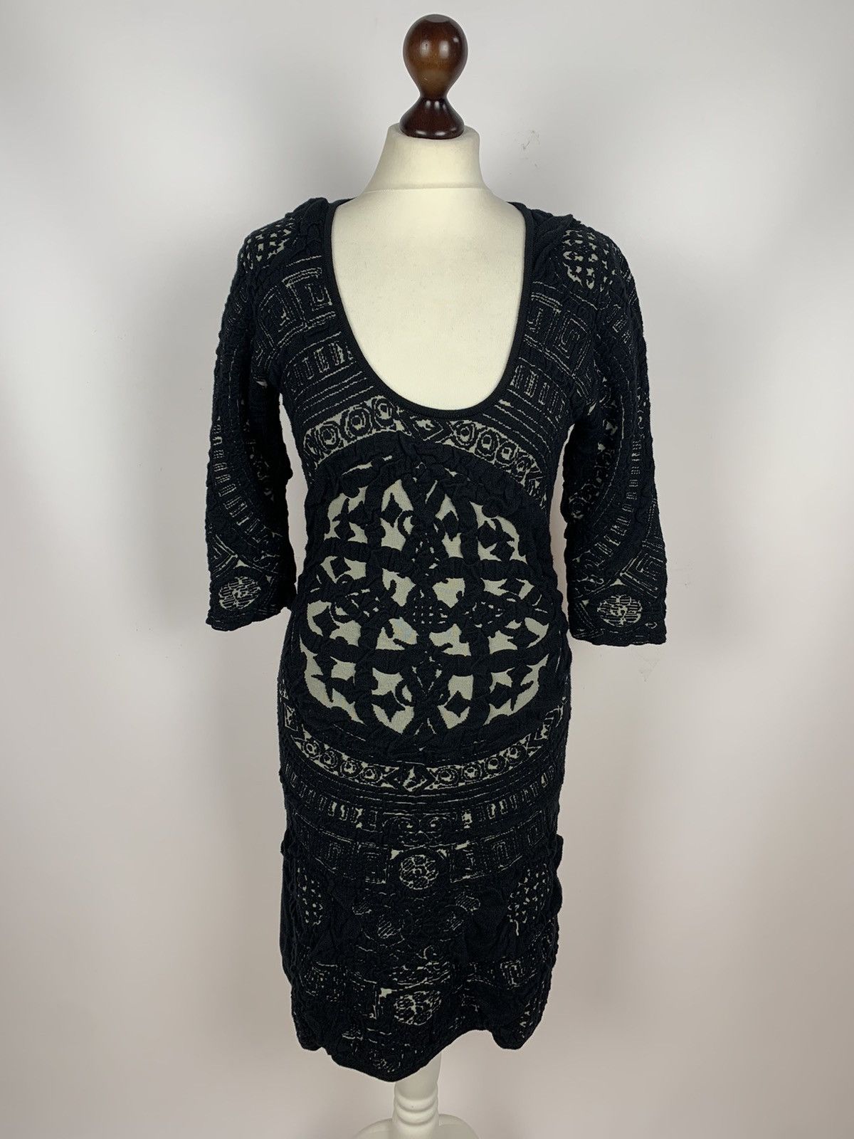 Desigual Desigual x Lacroix Avant Garde Midi Dress Black Skulls Sz S Size S / US 4 / IT 40 - 1 Thumbnail