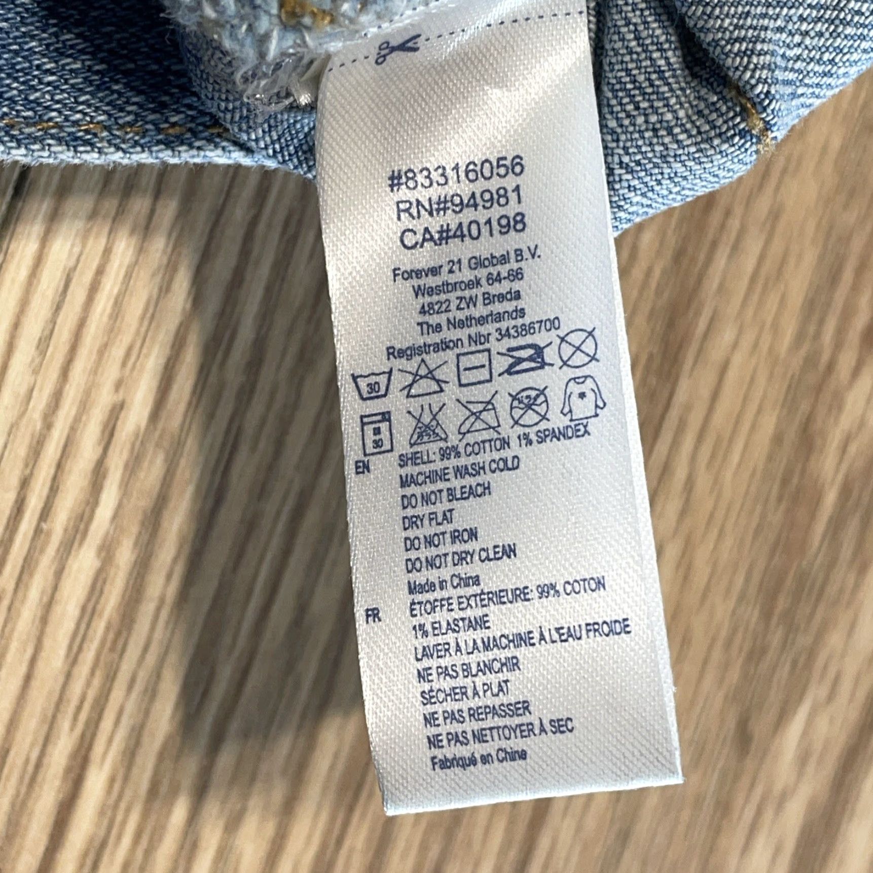 Denime VINTAGE I LOVE H81 Denim Jacket Womens L Medium Blue Jean Cropped Trucker Fall Spring Winter Size 36" / US 14 / IT 50 - 3 Thumbnail
