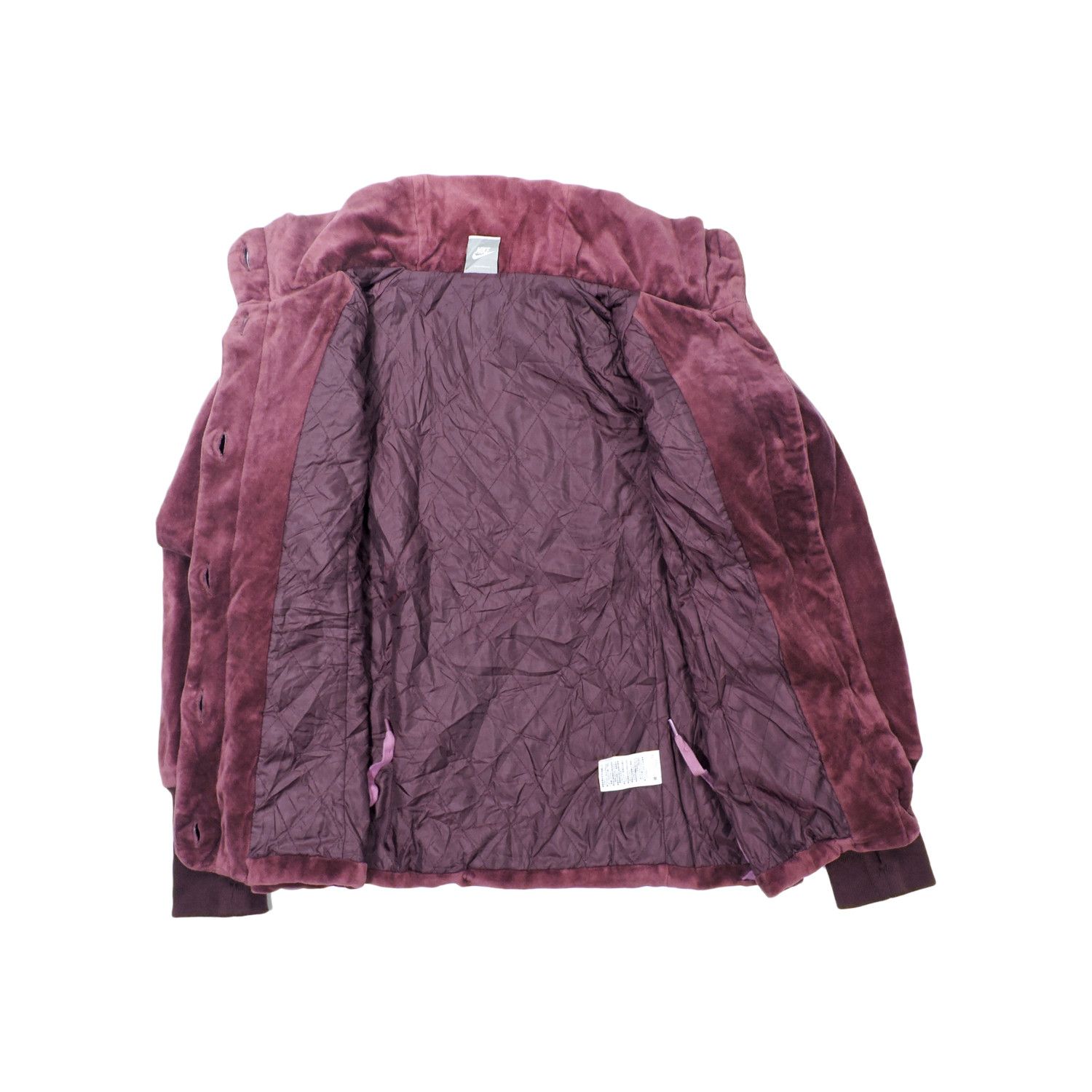 Nike 00’S NIKE WINTER VELVET MAROON JACKET Size M / US 6-8 / IT 42-44 - 3 Thumbnail