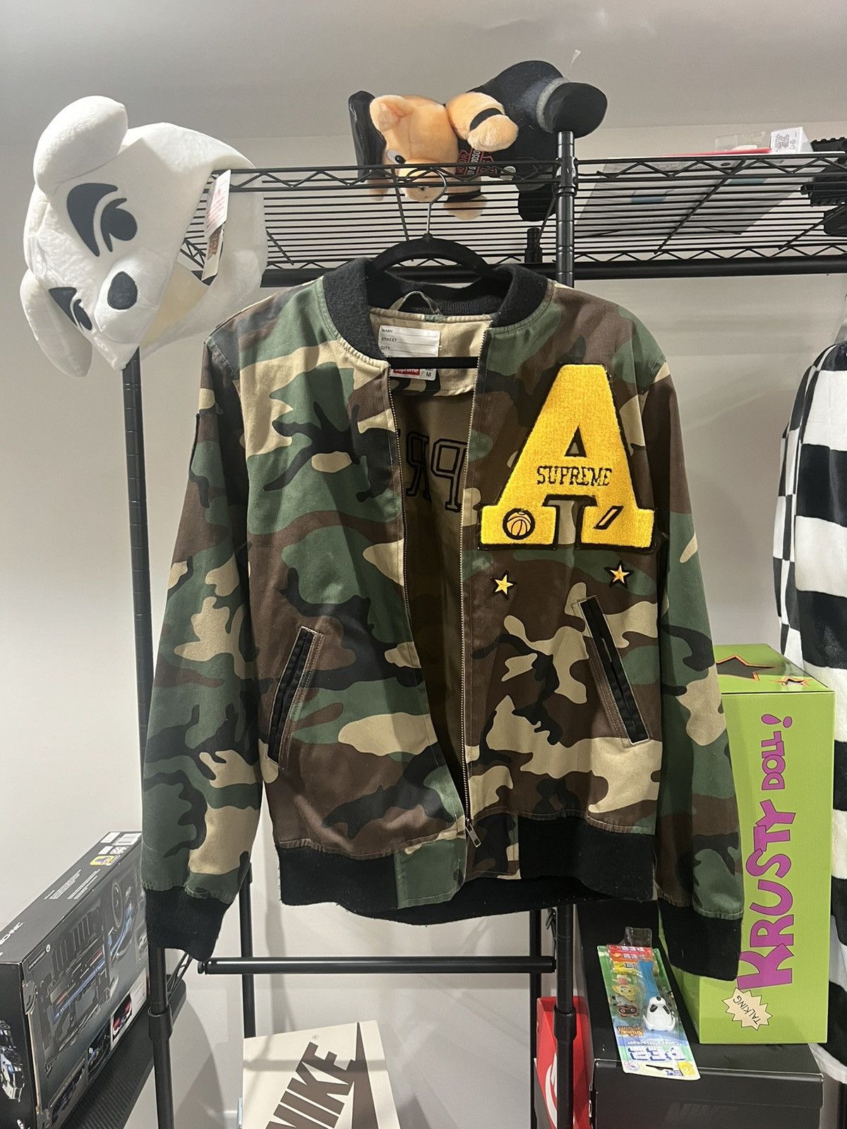 Supreme Supreme SS13 Cadet Varsity Camo Letterman Jacket | Grailed