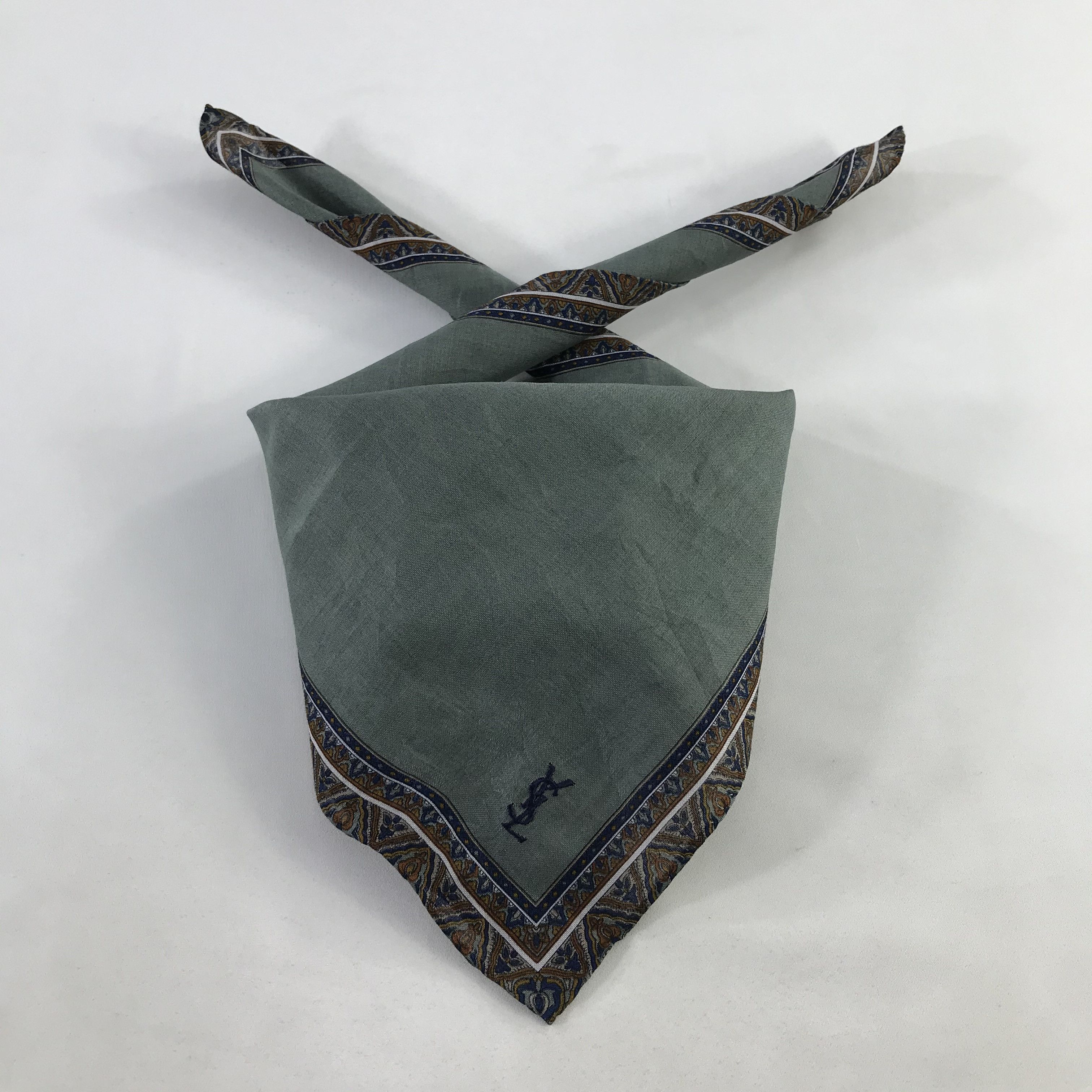 Vintage × Yves Saint Laurent Yves Saint Laurent Bandana / Handkerchief/Neckerchief -S1033 Size ONE SIZE - 3 Thumbnail